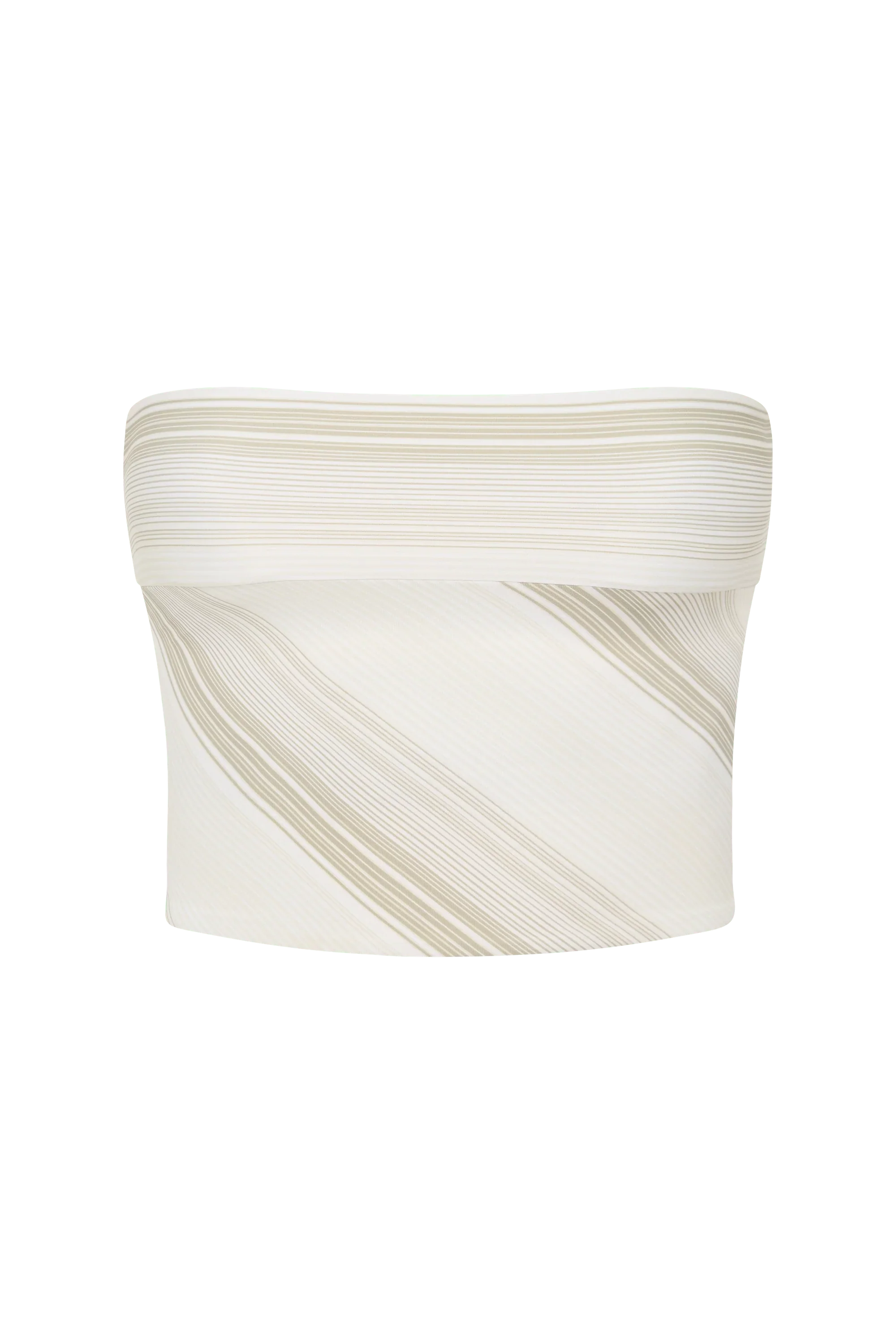 Faithfull - Jean Swim Top Futura Stripe Taupe - Final Sale - Image 6
