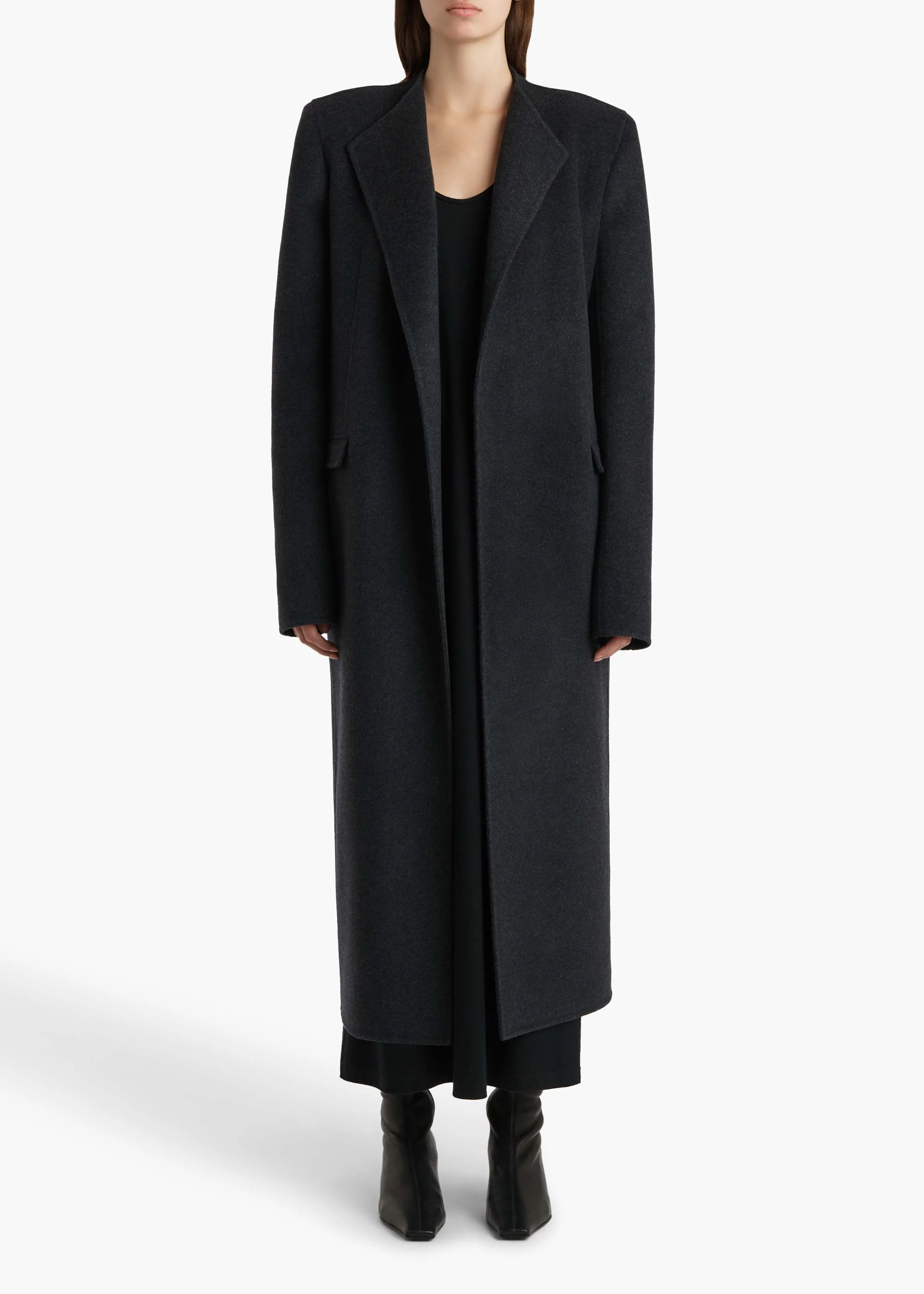 Khaite - Jelson Coat in Charcoal - Image 16
