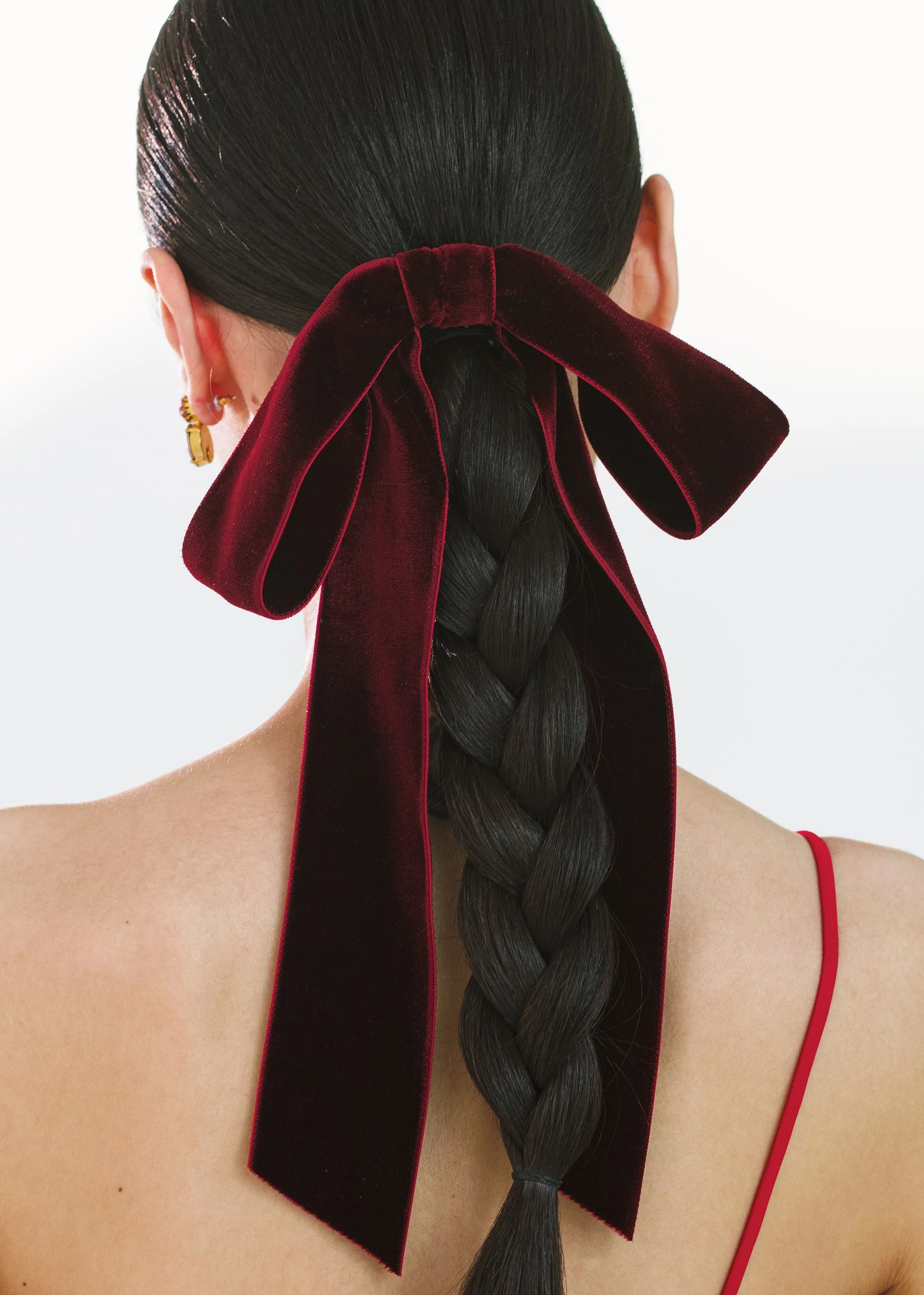 Jennifer Behr - Adley Velvet Bow Barrette - Image 2