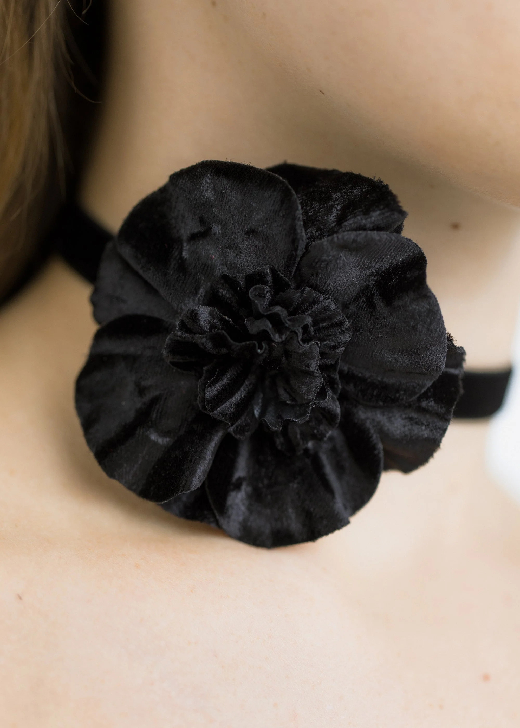 Jennifer Behr - Velvet Posy Ribbon Tie - Image 3