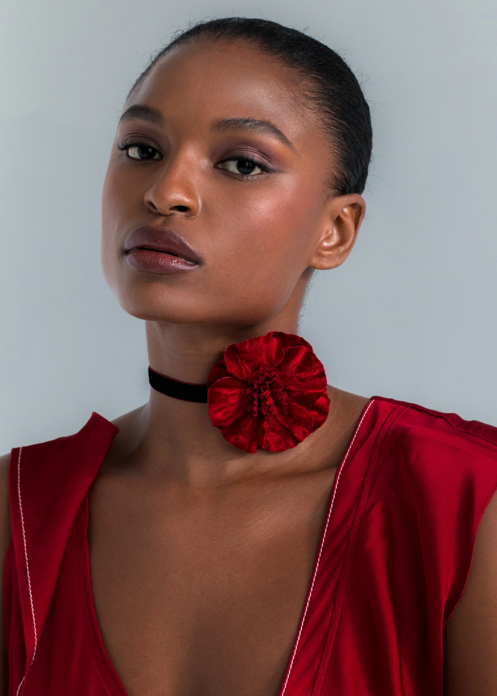 Jennifer Behr - Velvet Posy Ribbon Tie - Image 2
