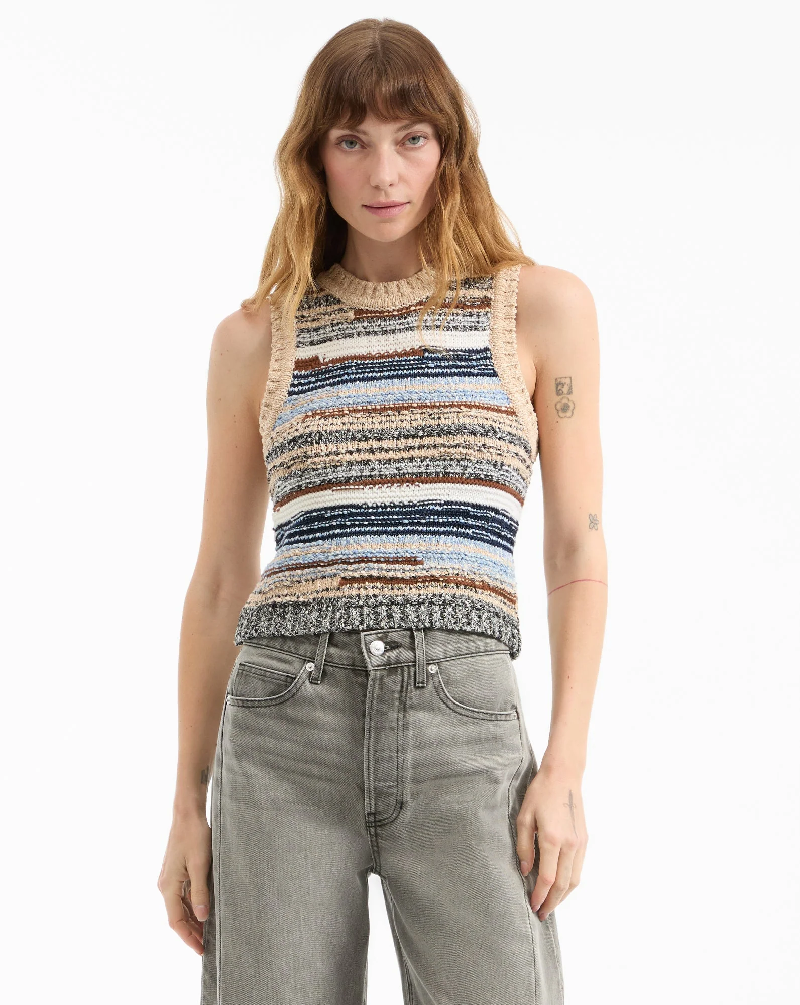 Veronica Beard - Jerrel Wool - Blend Cropped Tank Top