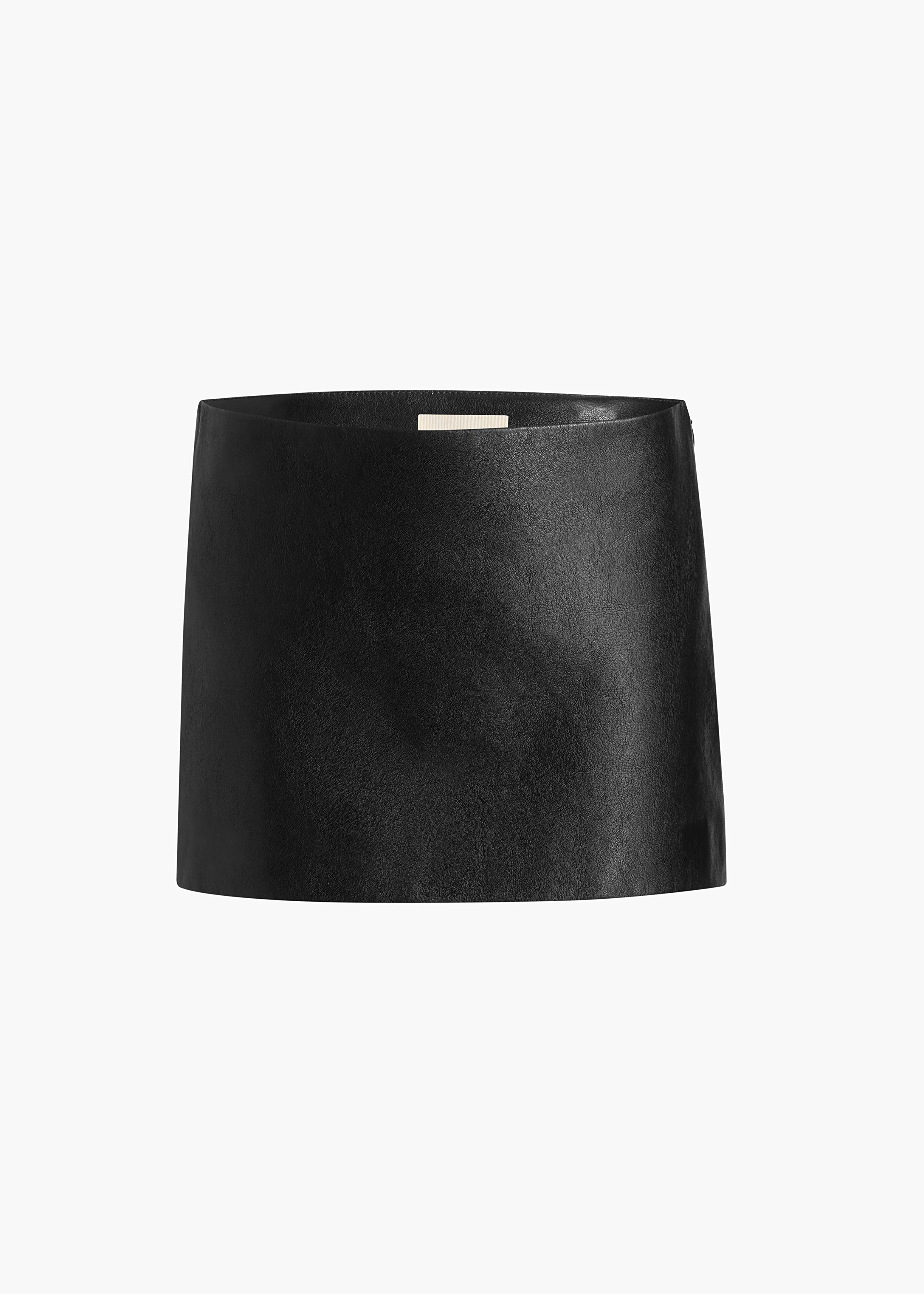 Khaite - Jett Skirt in Black Leather