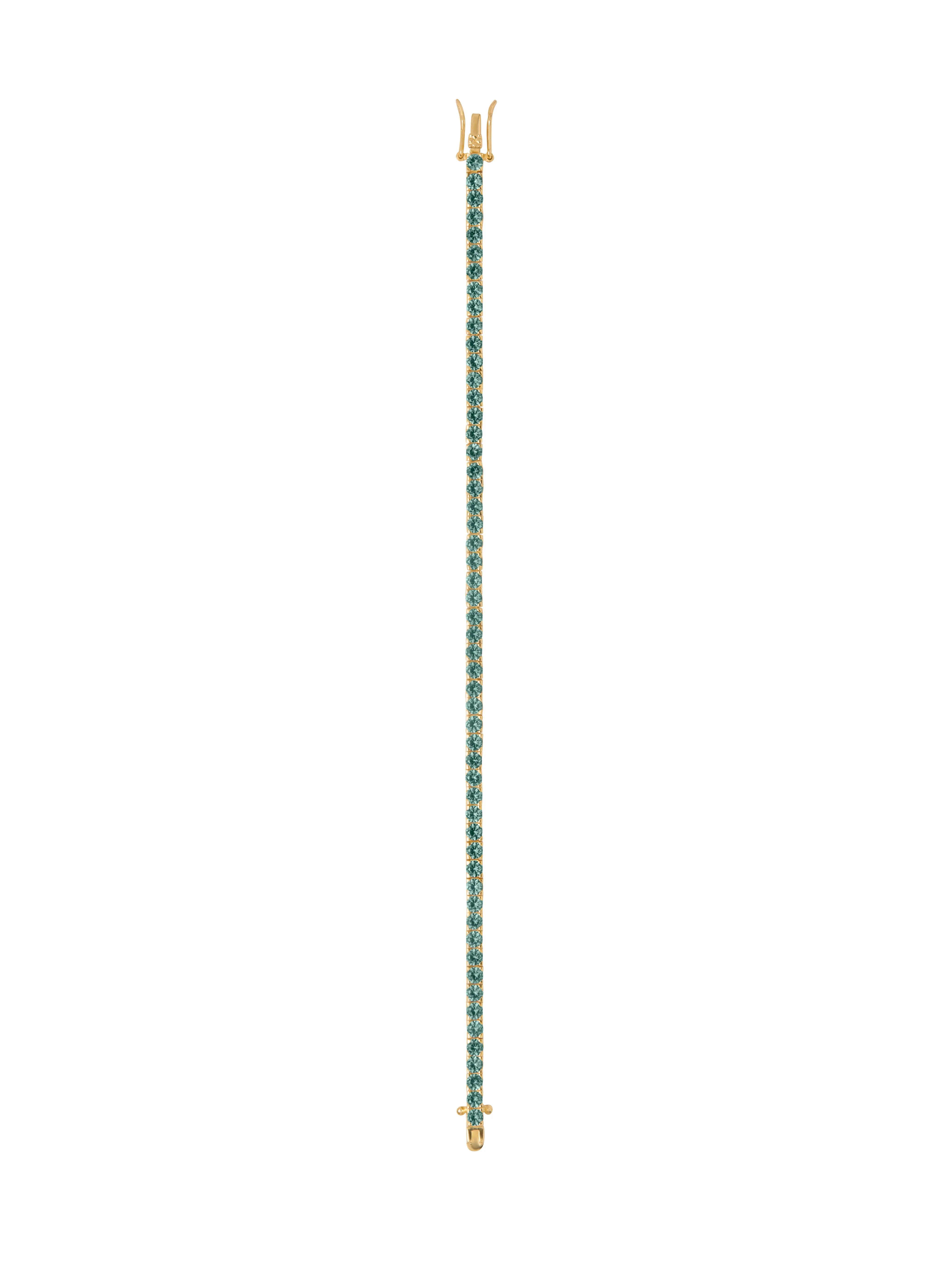 Dorsey - MOSS RIVIÈRE BRACELET IN 3MM LAB LIGHT GREEN TOURMALINE
