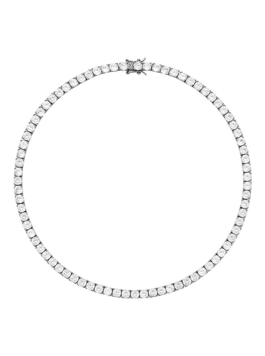 Dorsey - KATE RIVIÈRE NECKLACE IN 4.5MM LAB WHITE SAPPHIRE