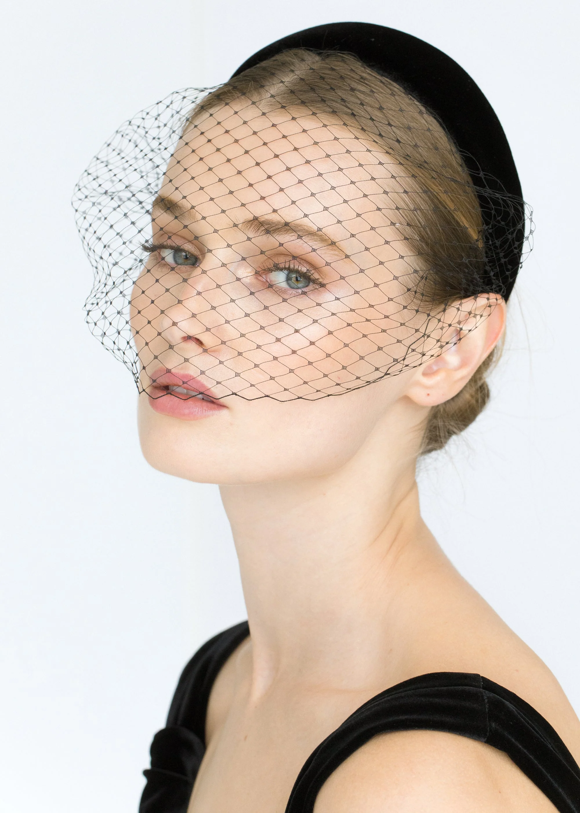 Jennifer Behr - Kate Voilette Headband in Velvet - Image 2