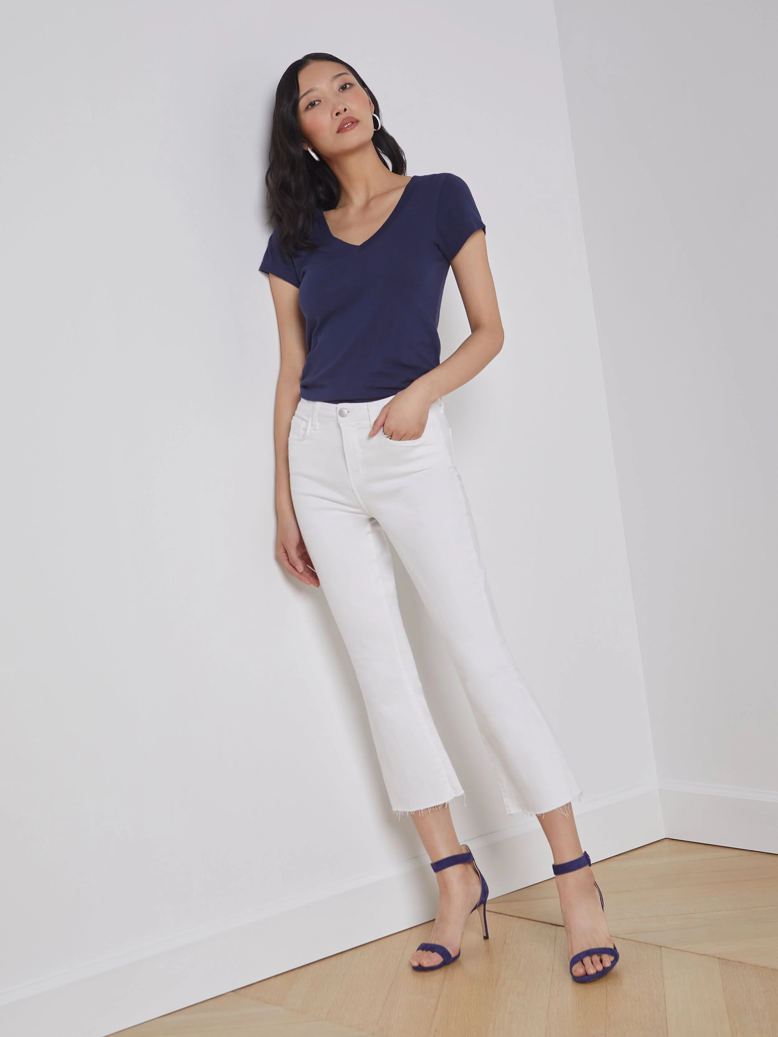 L'AGENCE - Kendra Cropped Flare Jean