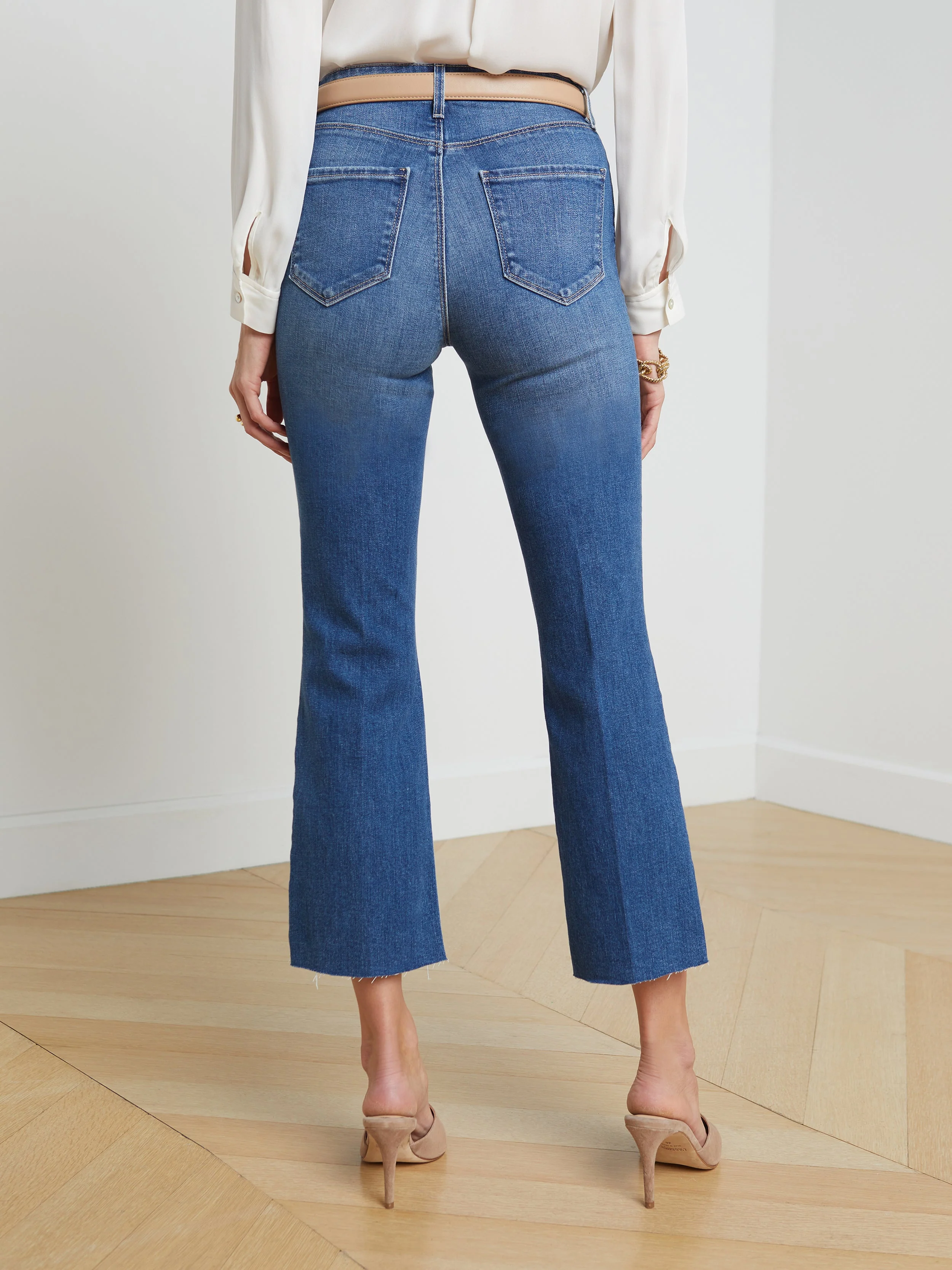 L'AGENCE - Kendra Cropped Flare Jean - Image 4