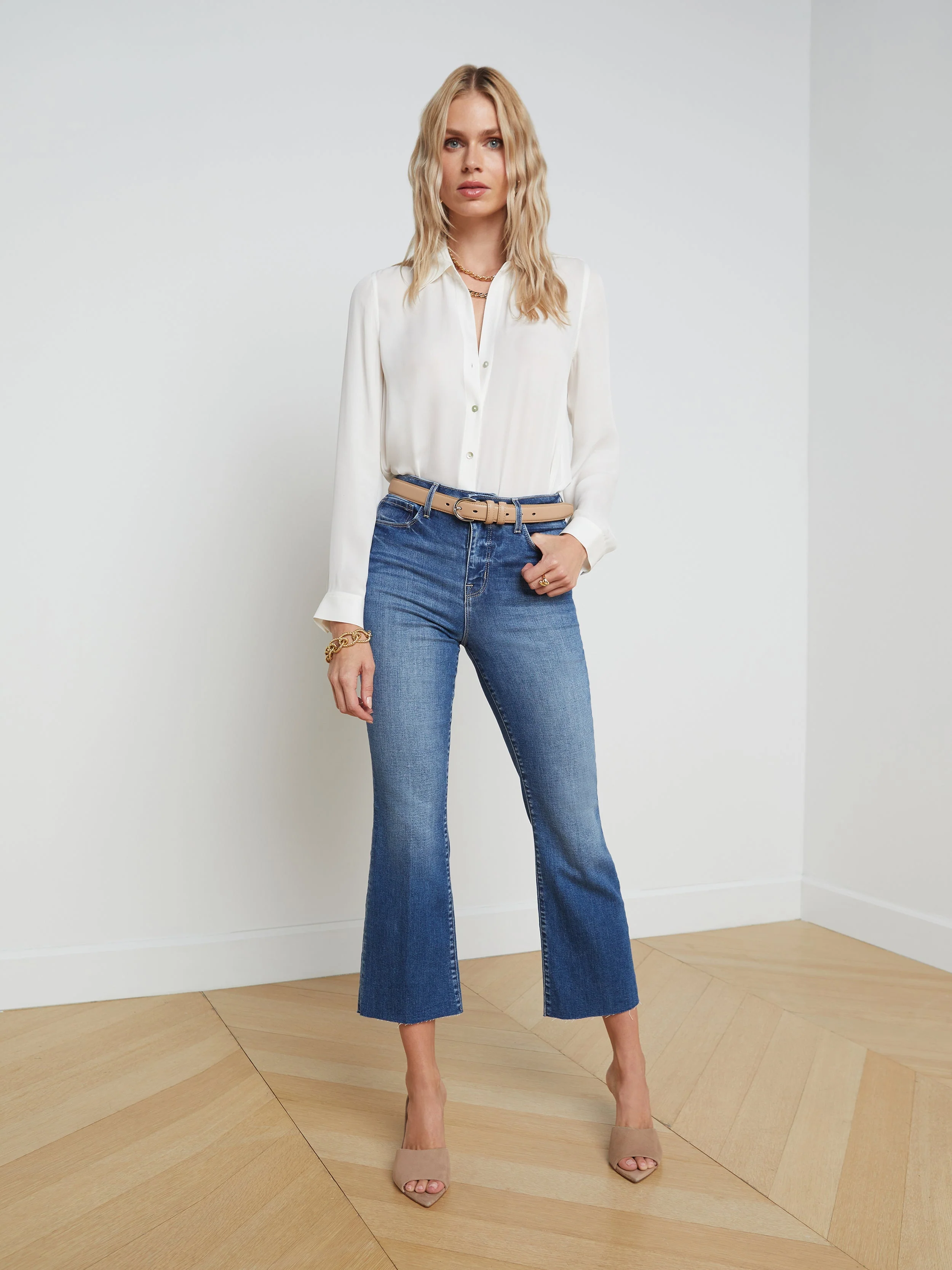 L'AGENCE - Kendra Cropped Flare Jean - Image 6