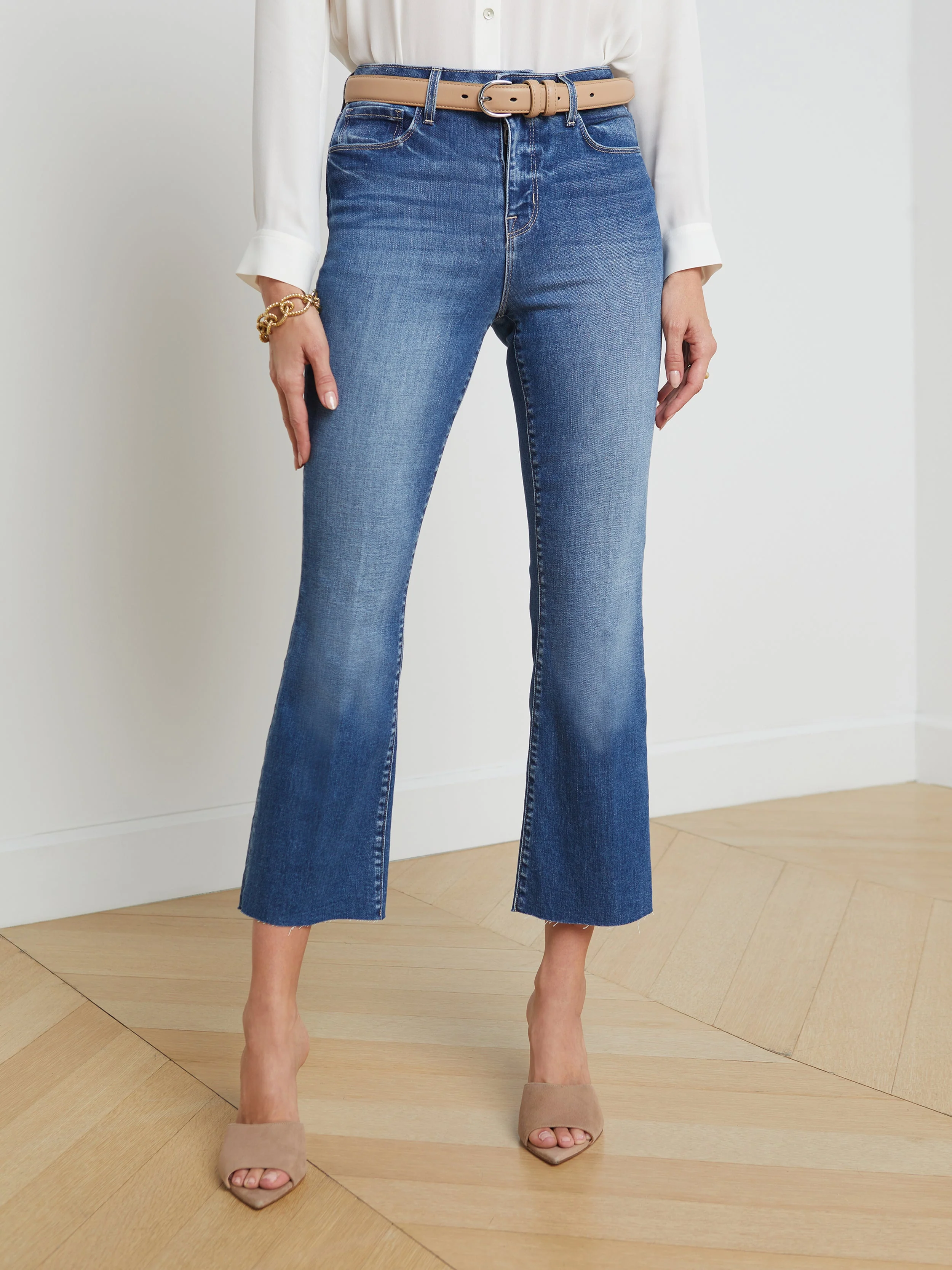 L'AGENCE - Kendra Cropped Flare Jean - Image 7