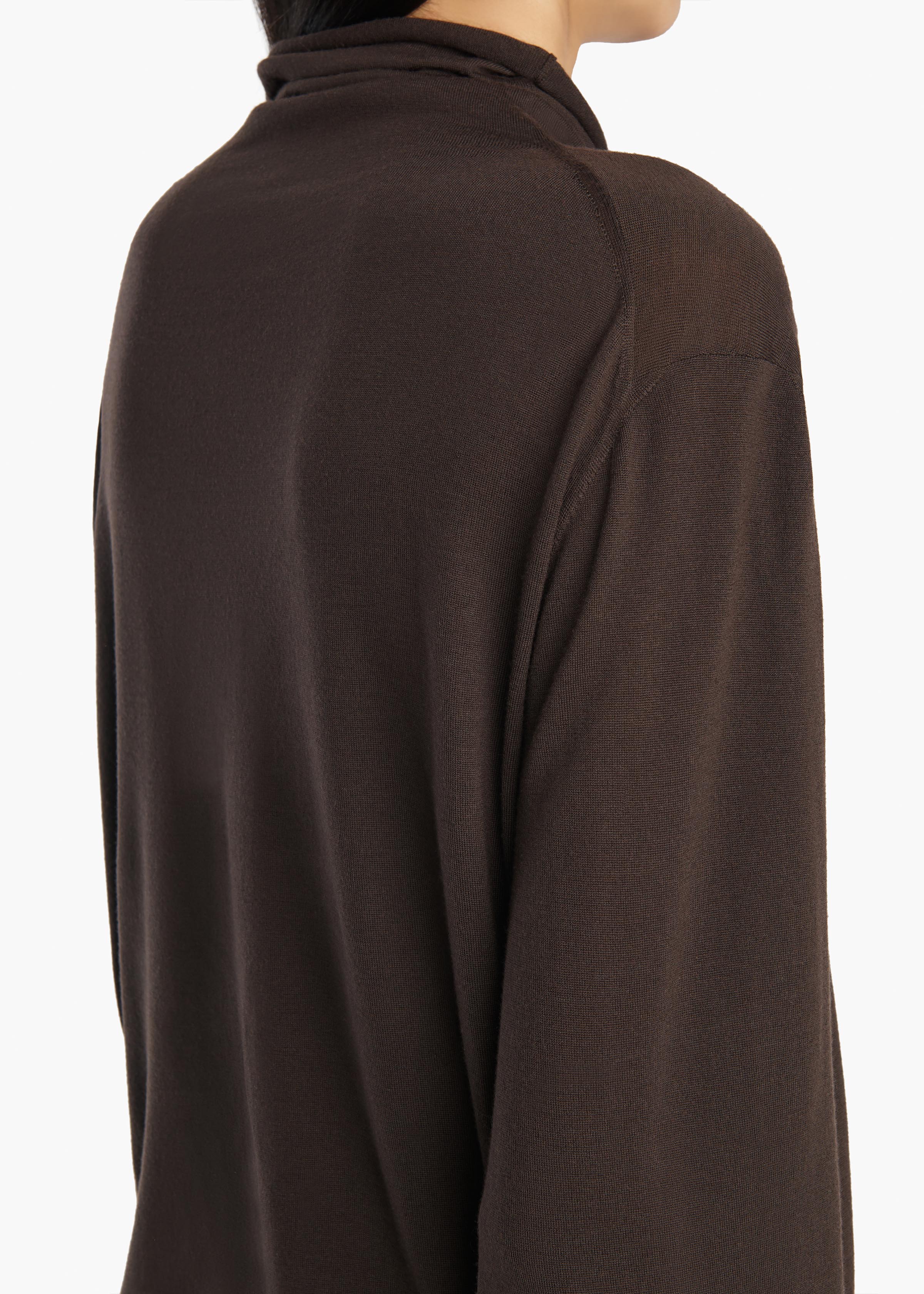 Khaite - Annette Sweater in Espresso - Image 6