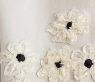 Khaite - Argo Top in Natural with Floral Embroidery - Image 8