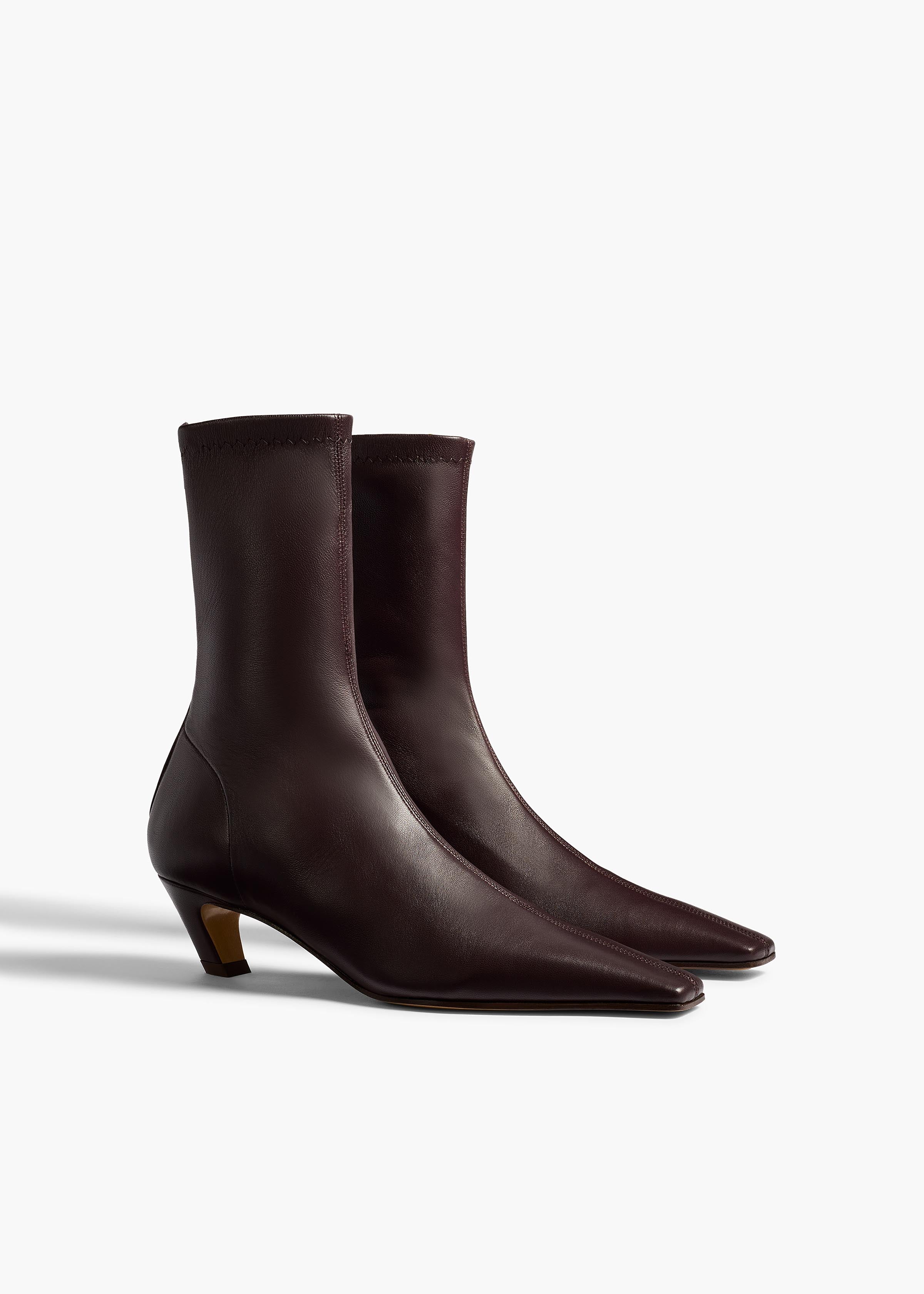 Khaite - Arizona Stretch Ankle Boot in Bordeaux - Image 2