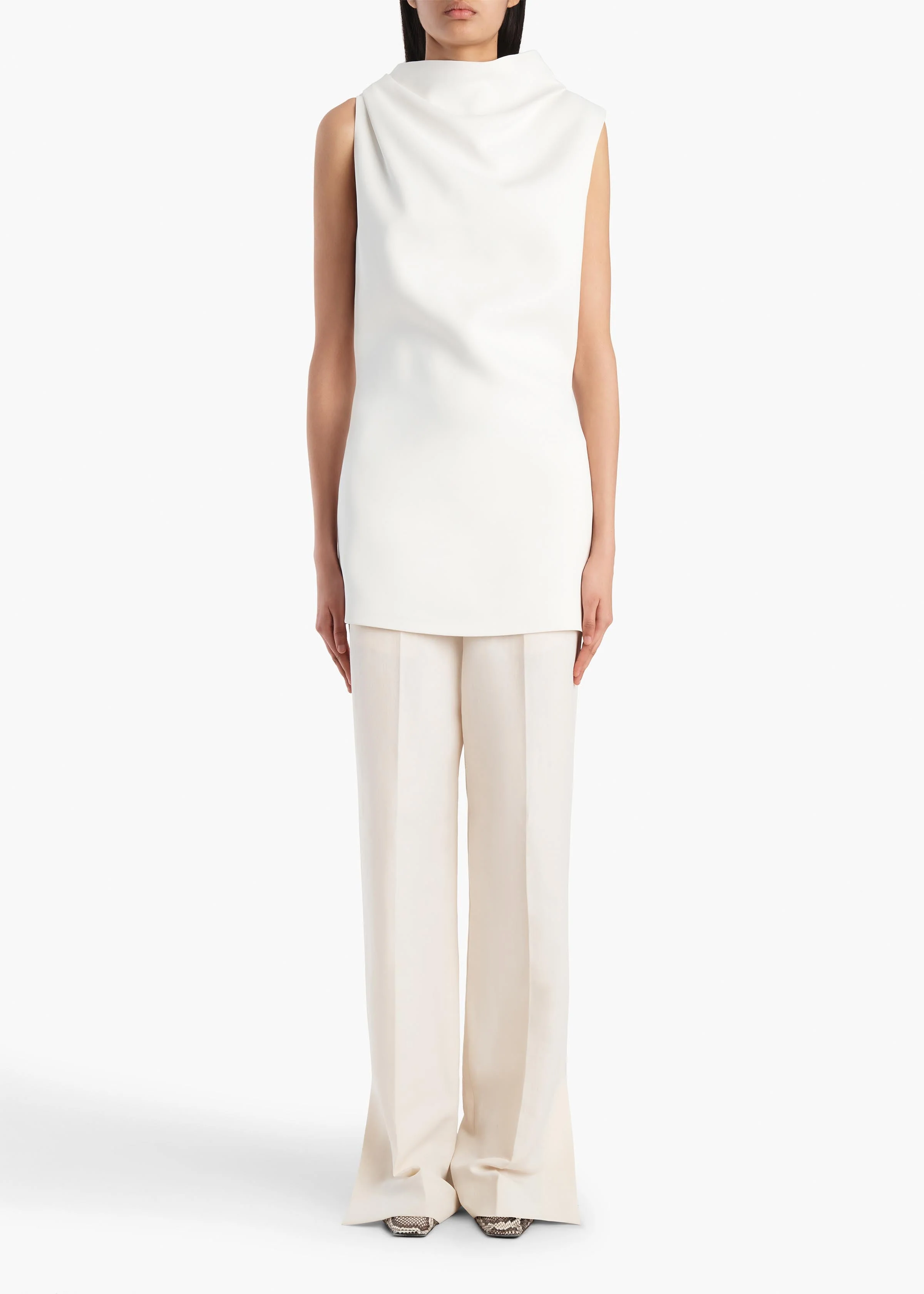 Khaite - Astor Dress in Chalk - Image 5