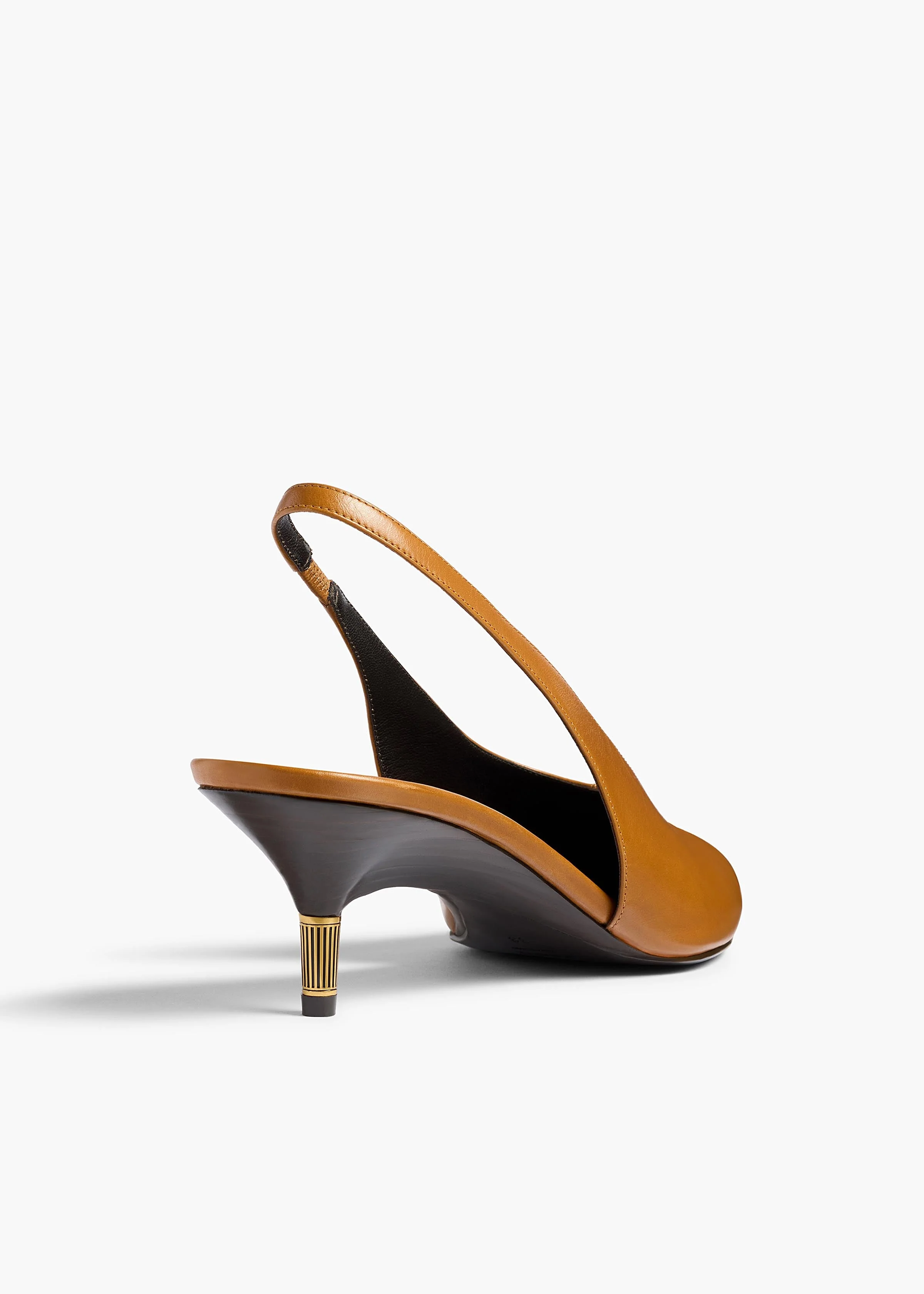 Khaite - Bella Low Pump in Cuoio Glazed Leather - Image 4