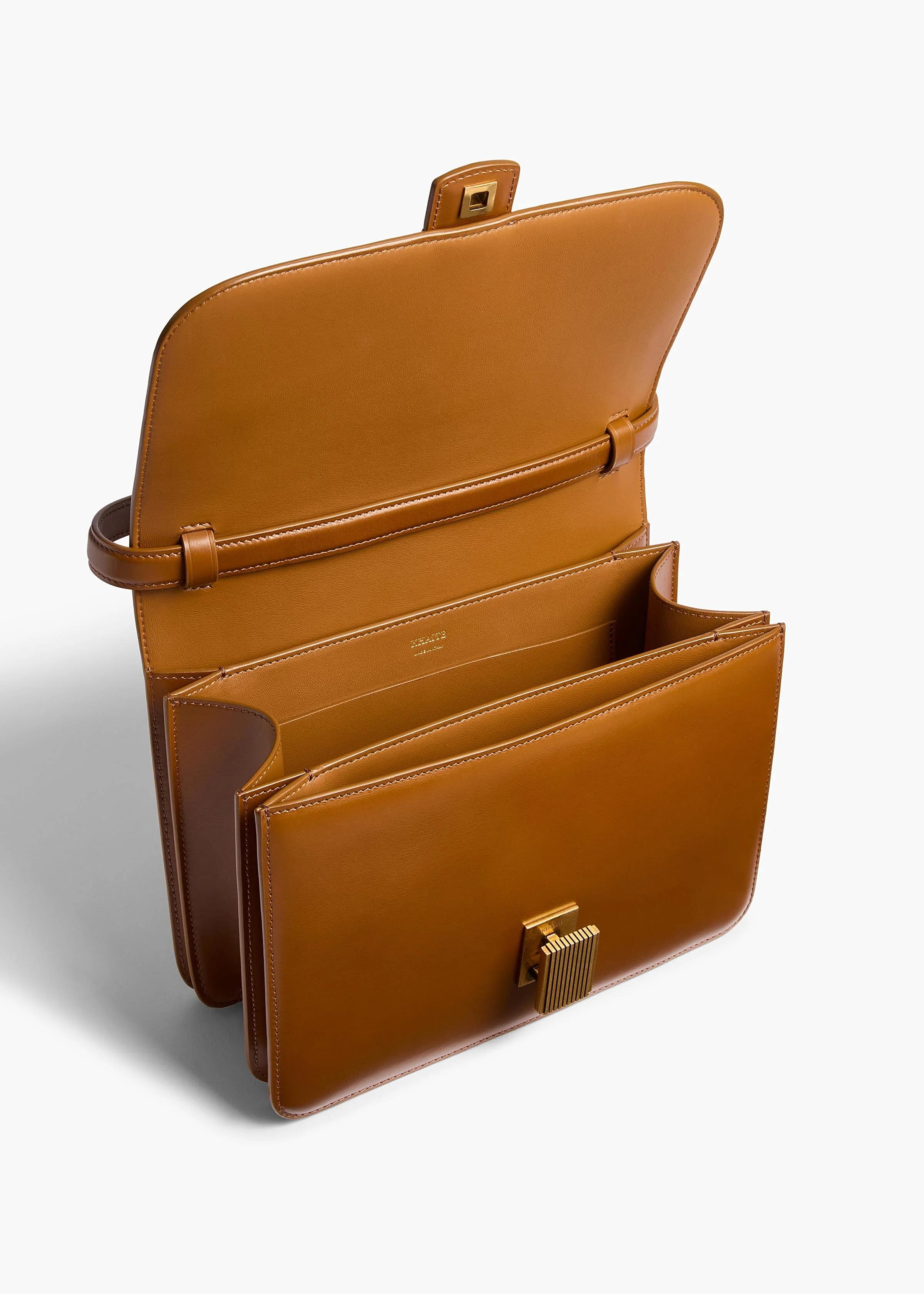 Khaite - Blake Crossbody Bag in Dark Honey Leather - Image 3