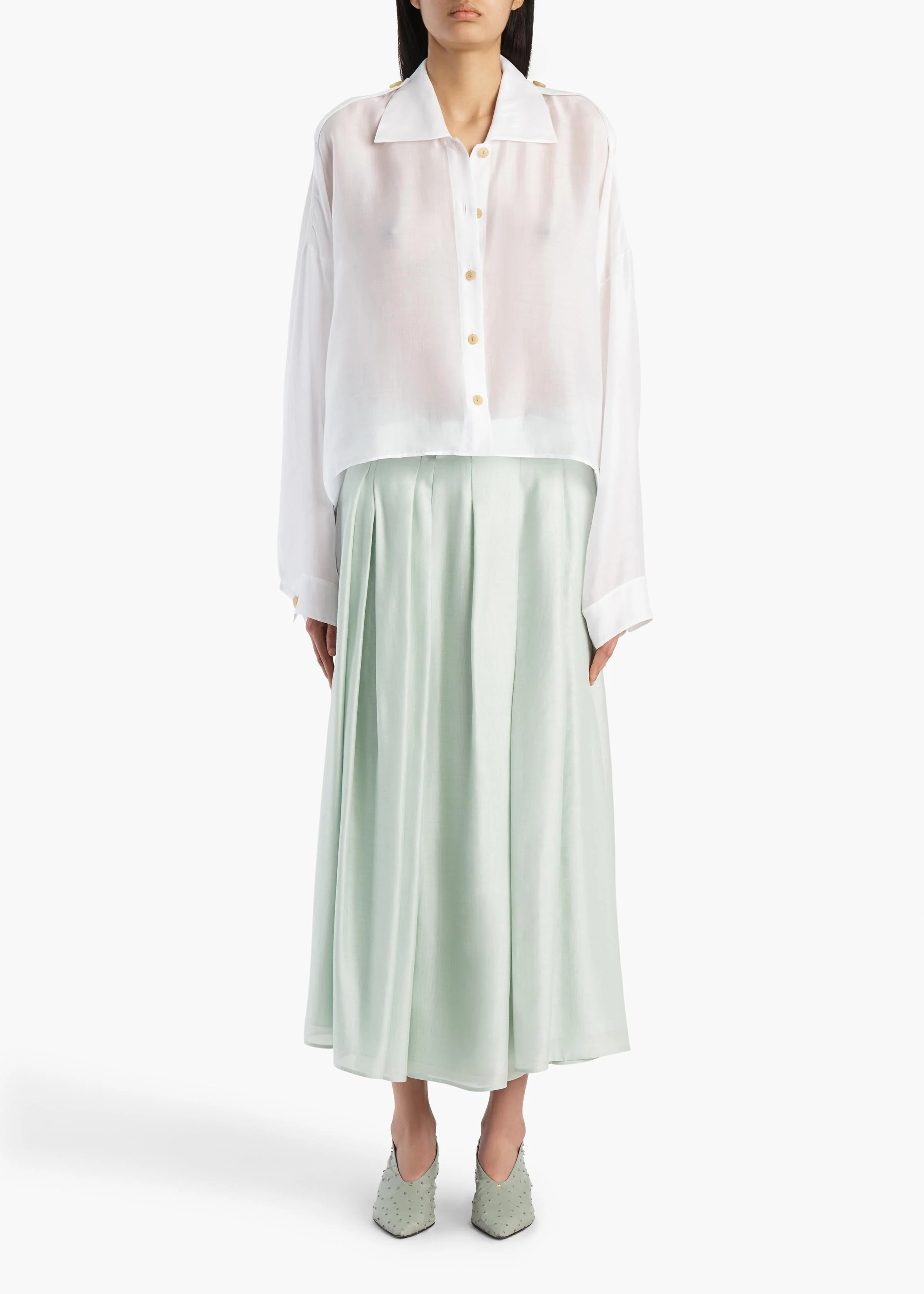 Khaite - Bodine Top in Chalk - Image 2