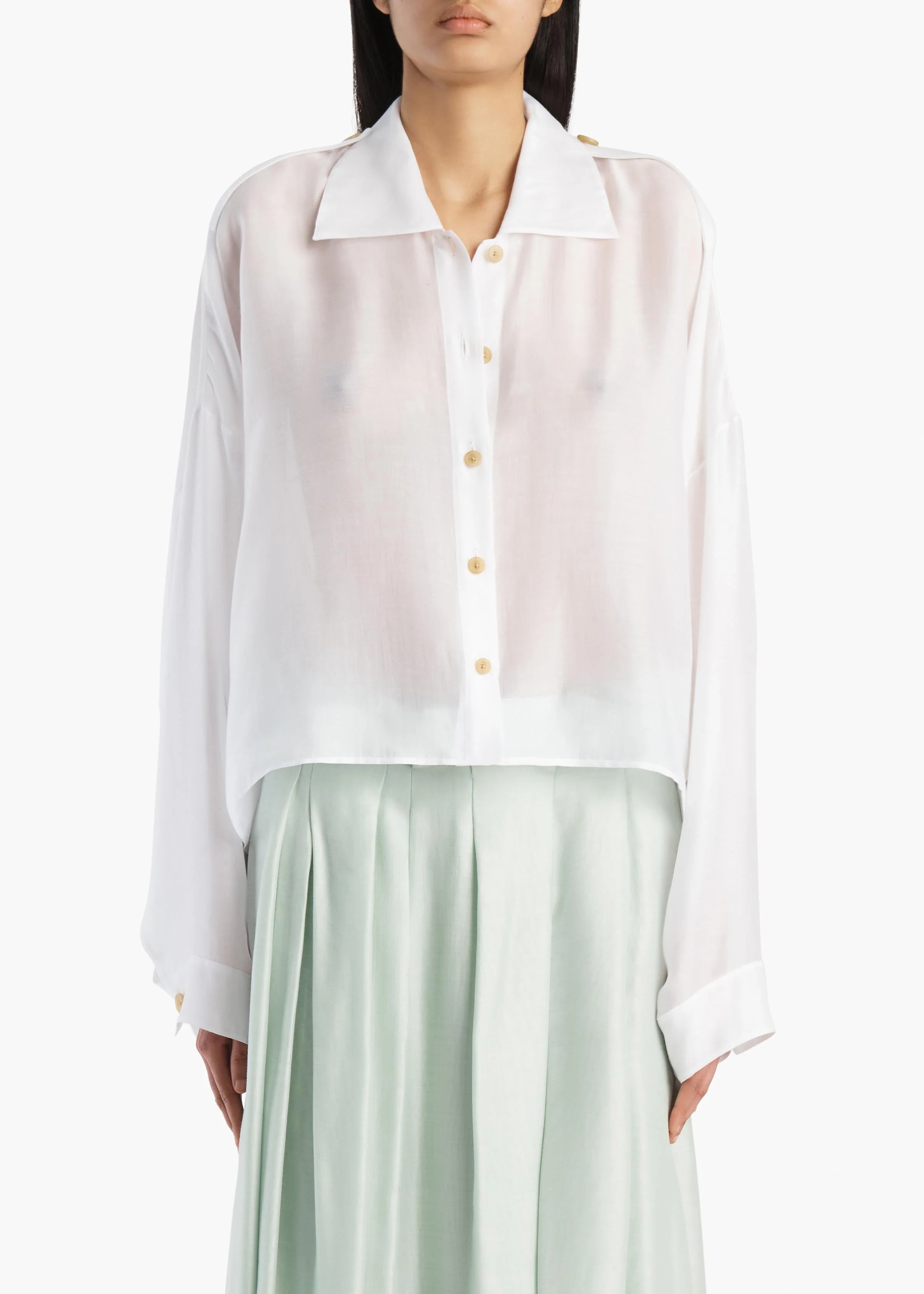 Khaite - Bodine Top in Chalk - Image 3