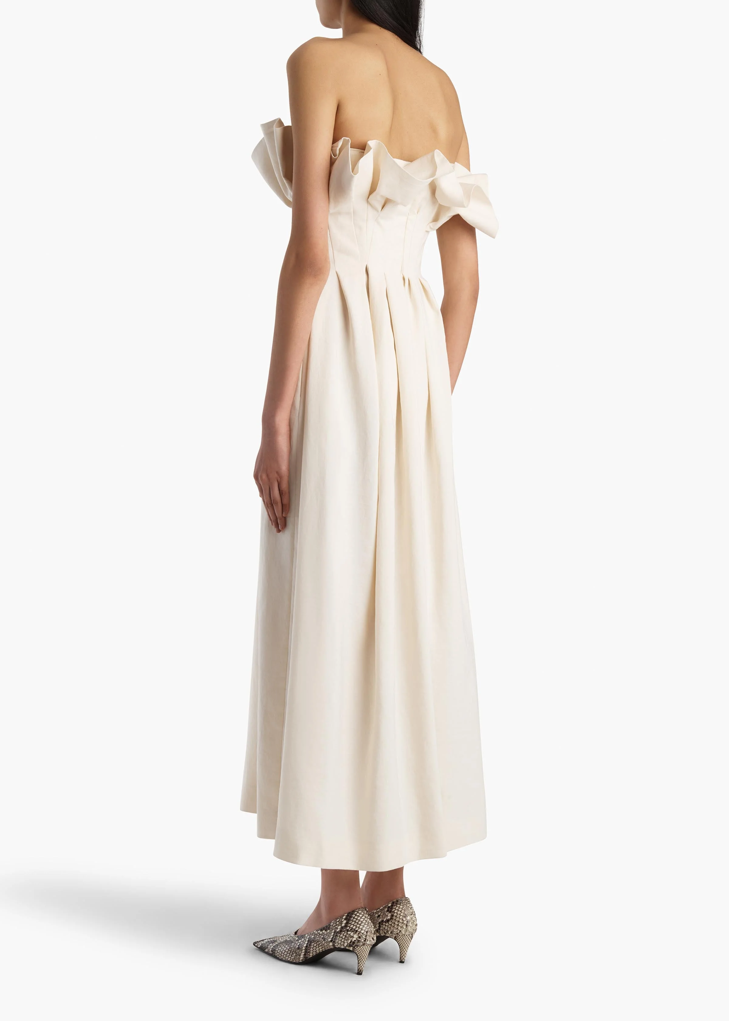 Khaite - Claude Dress in Cream - Image 3