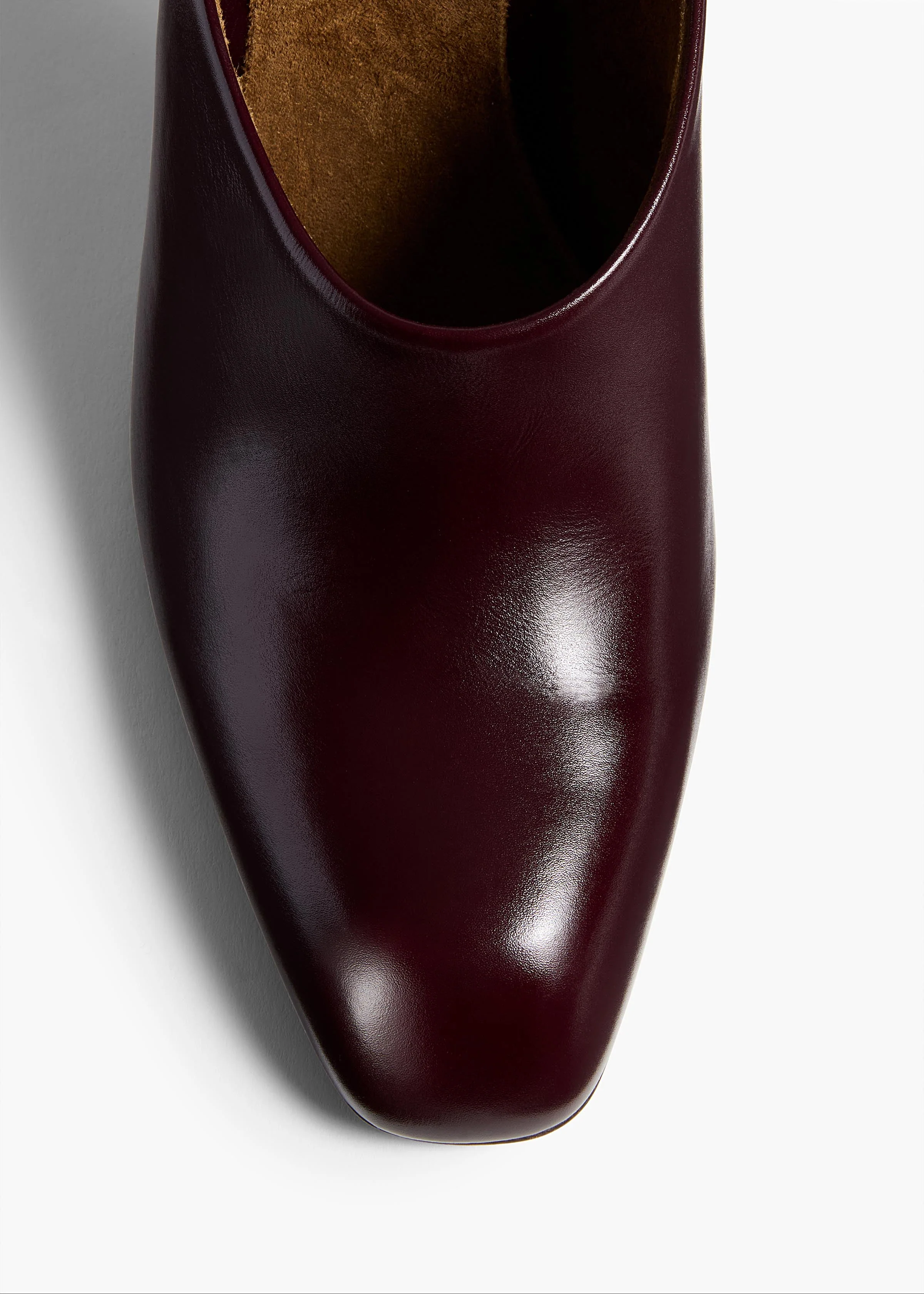 Khaite - Colt Mule in Bordeaux Glazed Leather - Image 4