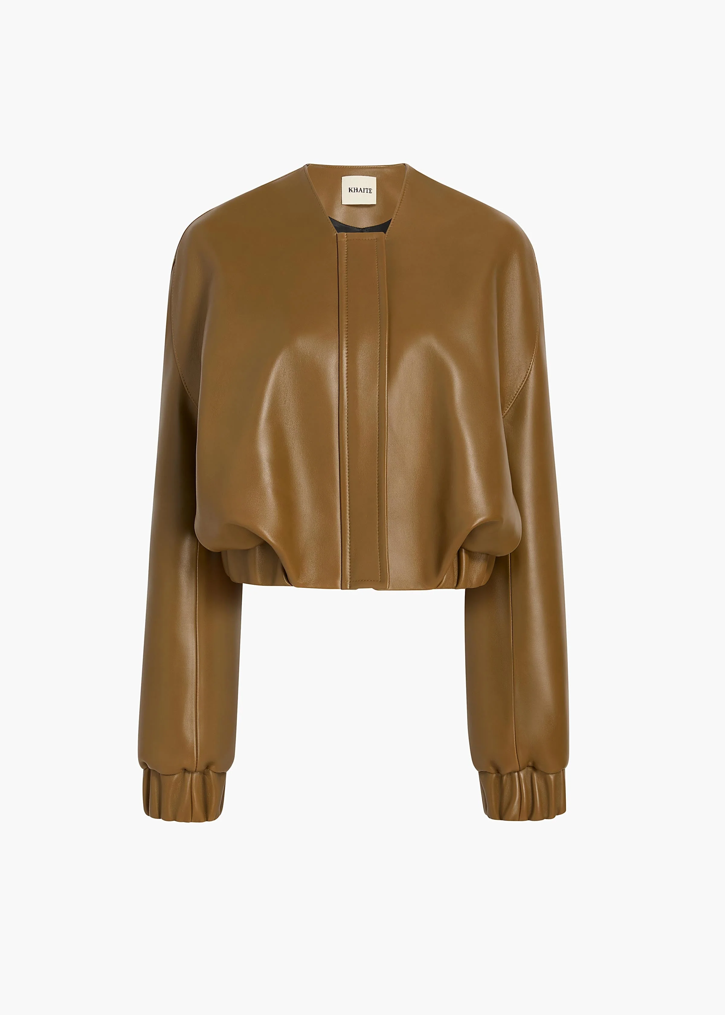 Khaite - Cordan Jacket in Dark Olive Leather