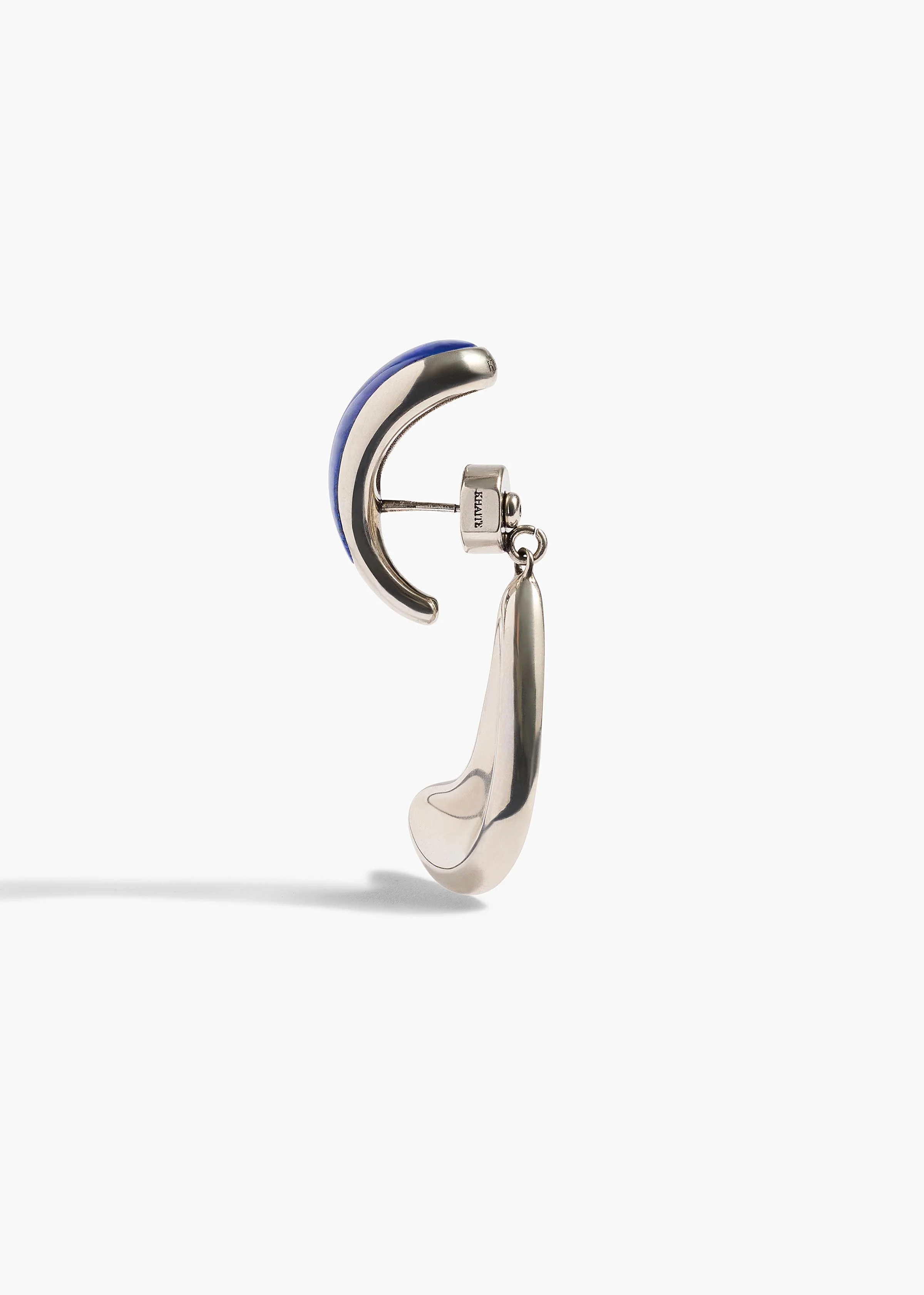 Khaite - Cyclone Earrings in Silver with Blue - Image 3