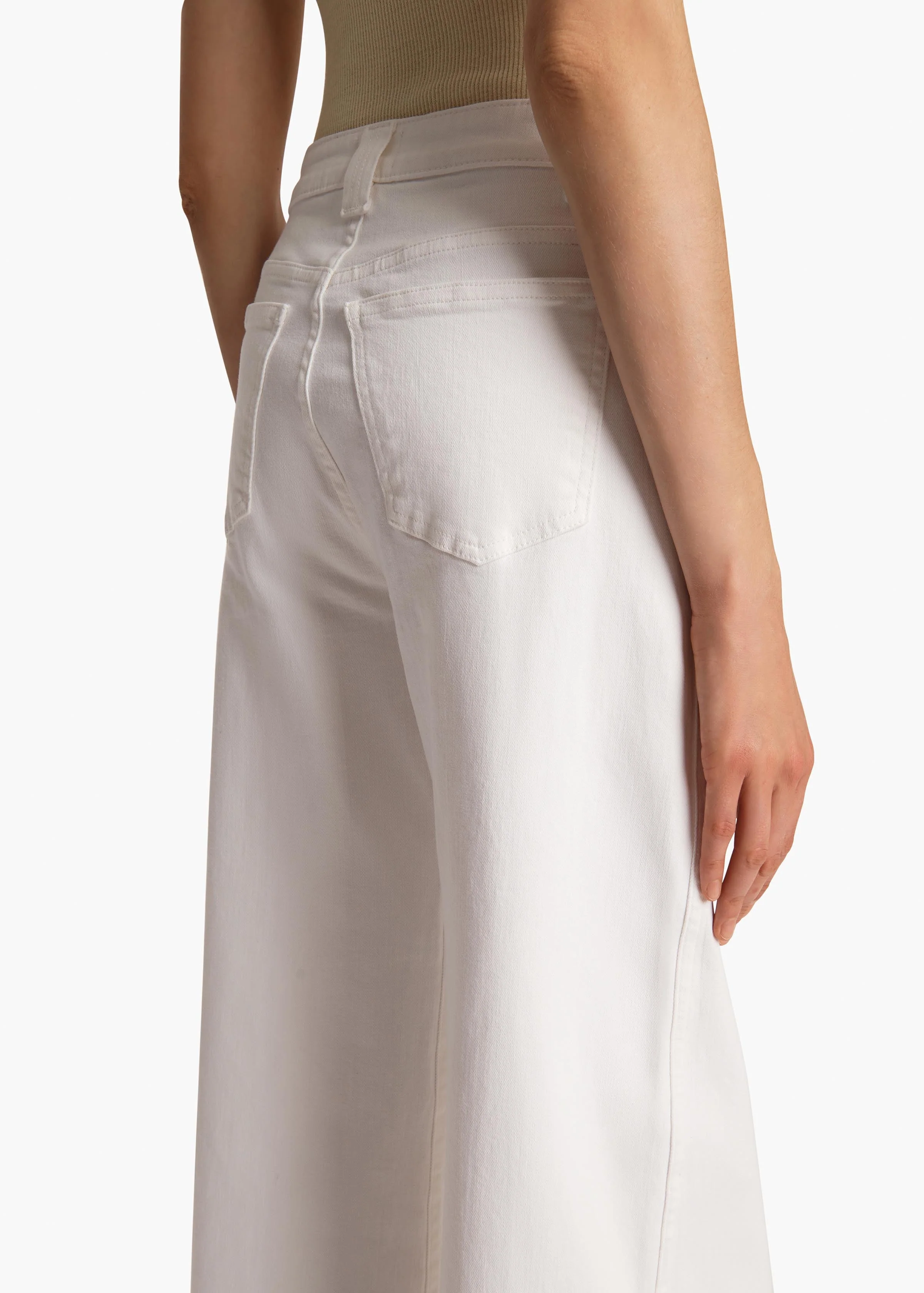 Khaite - Dane Stretch Jean in White - Image 6