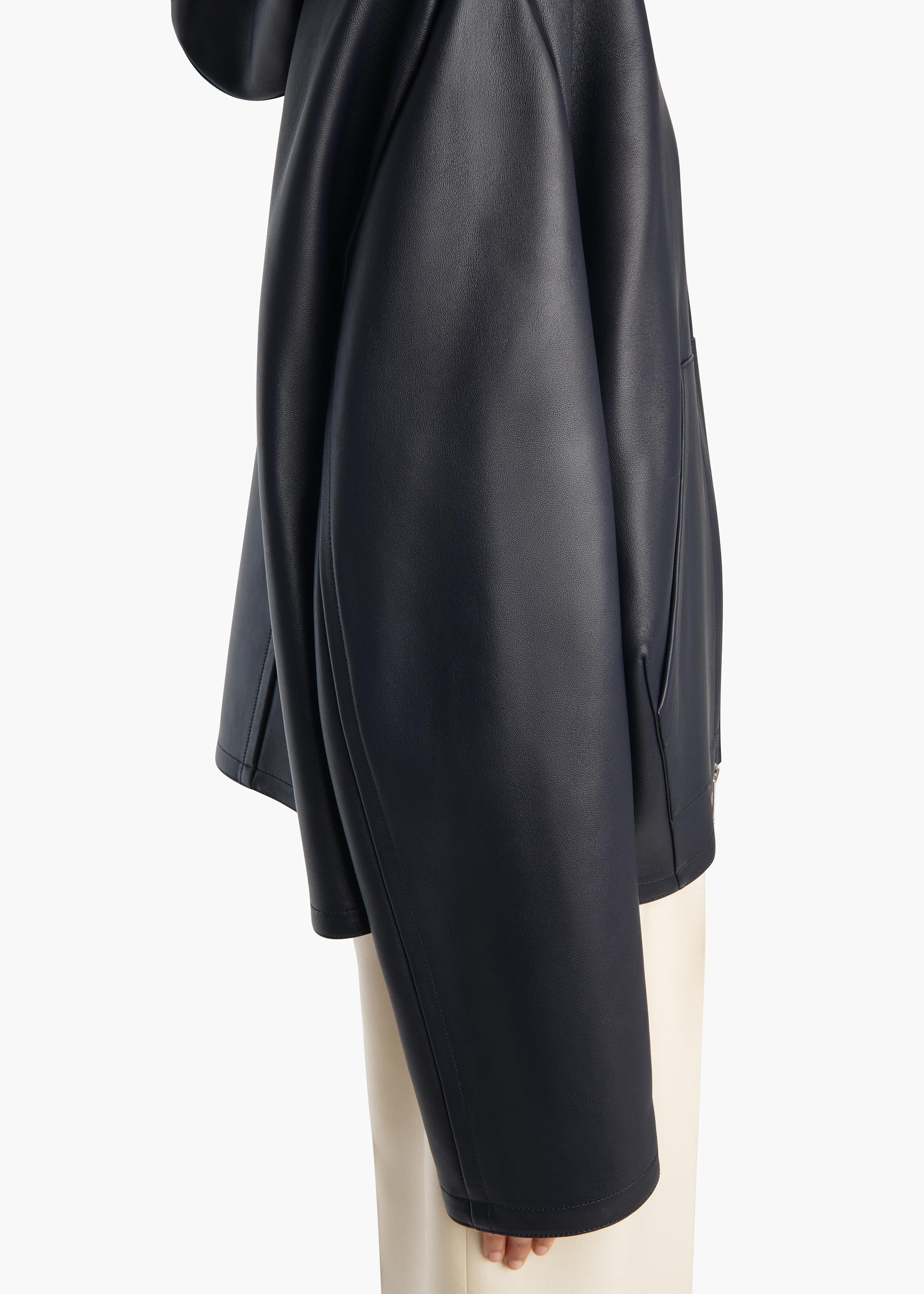 Khaite - Darlo Jacket in Dark Navy Leather - Image 6