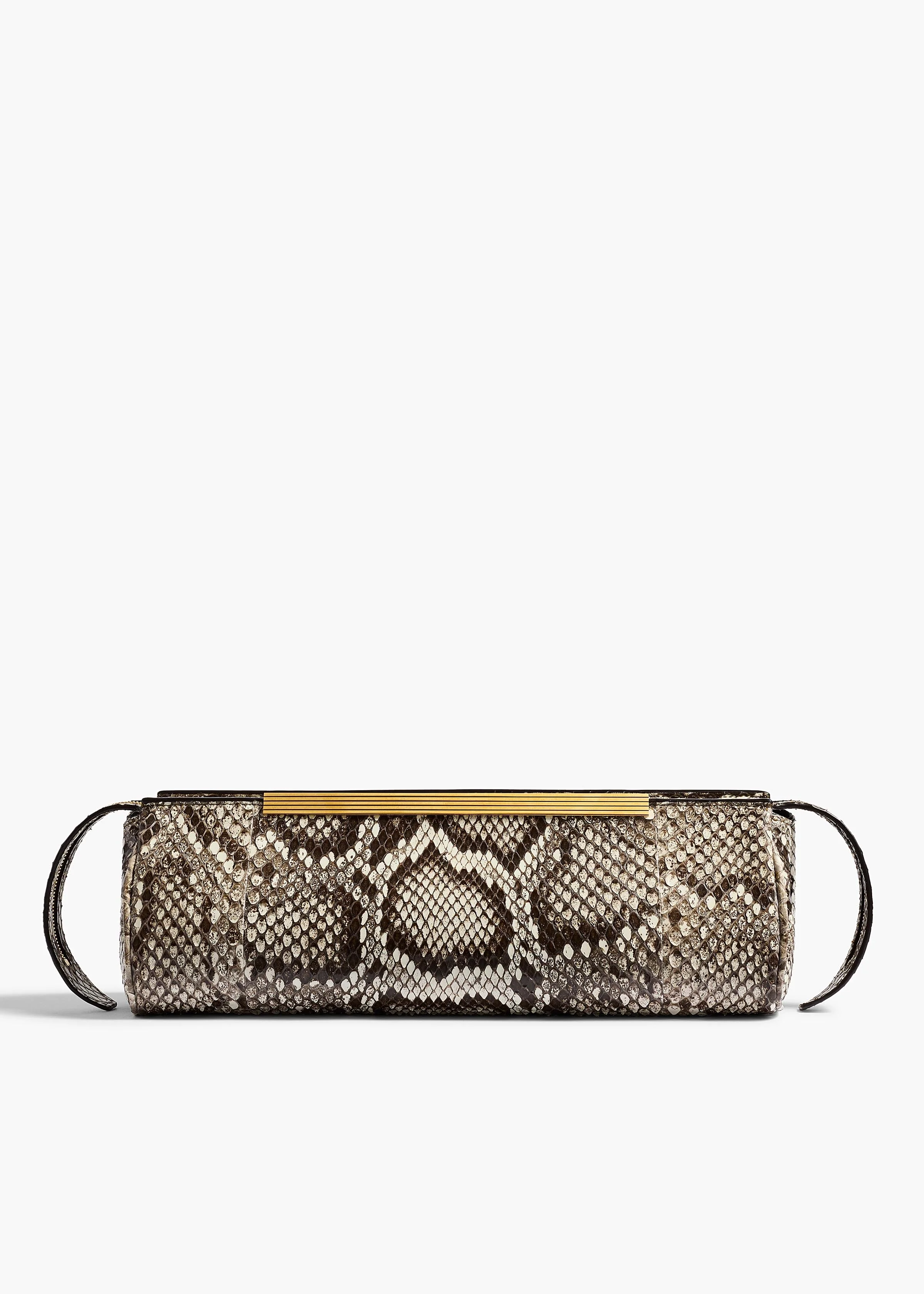 Khaite - Donna Evening Clutch in Natural Python