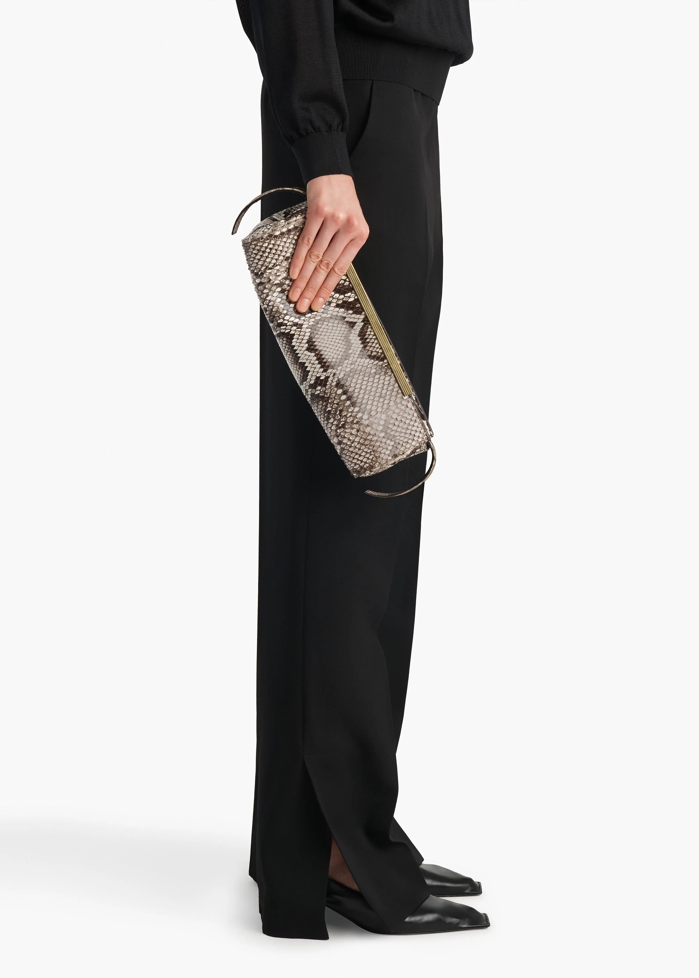 Khaite - Donna Evening Clutch in Natural Python - Image 5