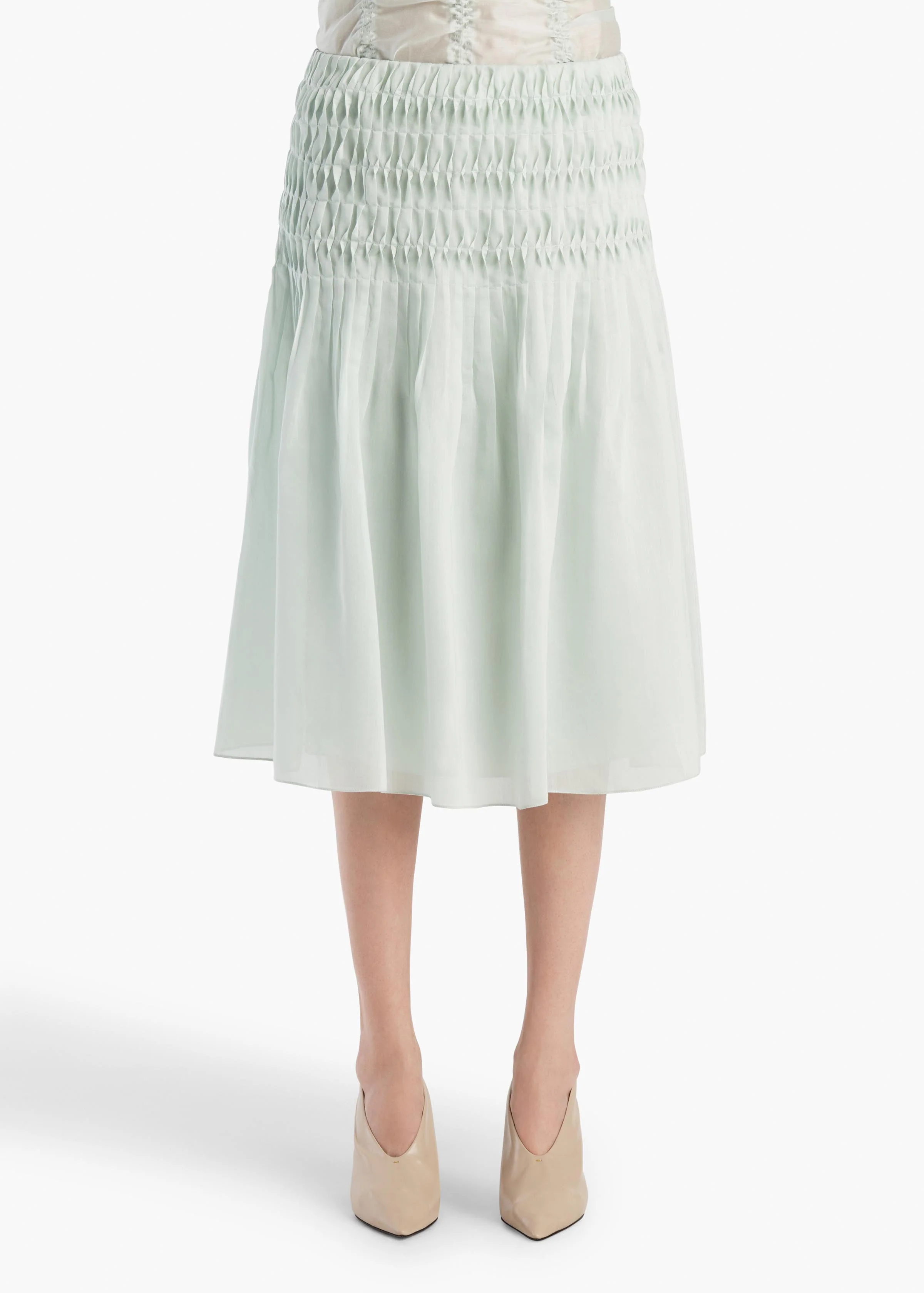 Khaite - Florence Skirt in Ice Green - Image 3