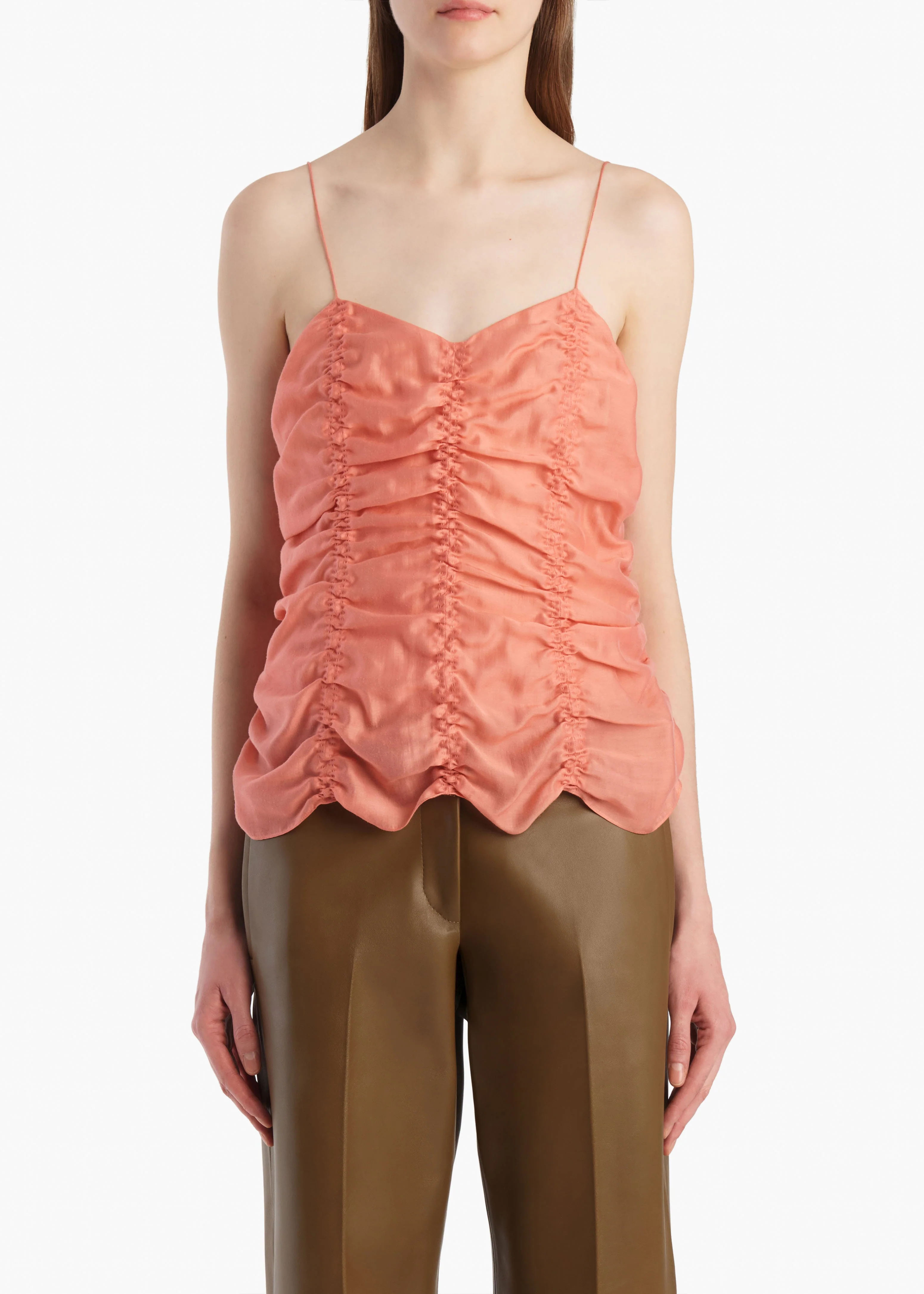 Khaite - Inara Top in Coral - Image 3