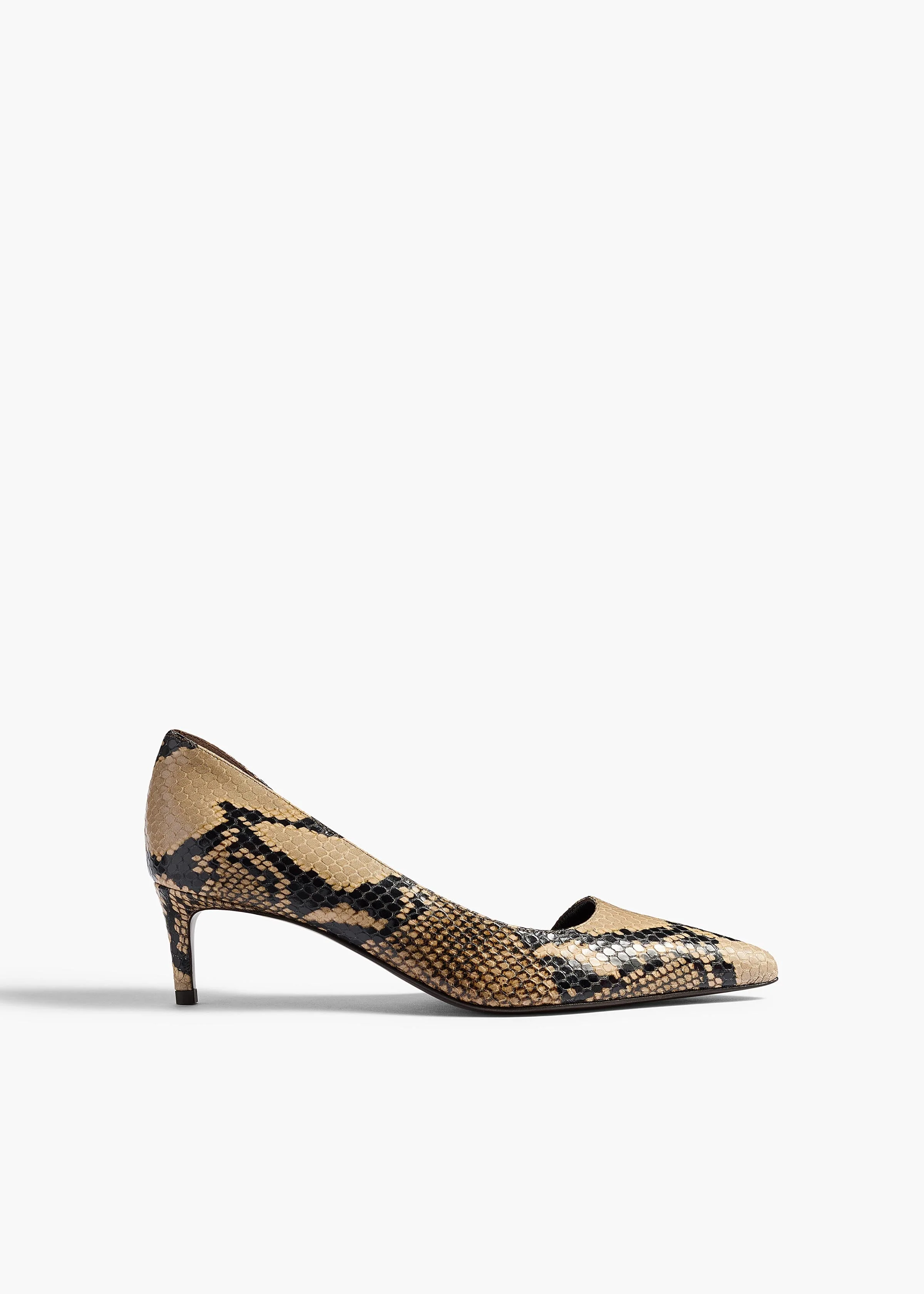 Khaite - Jett D'Orsay Low Pump in Python - Embossed Taupe