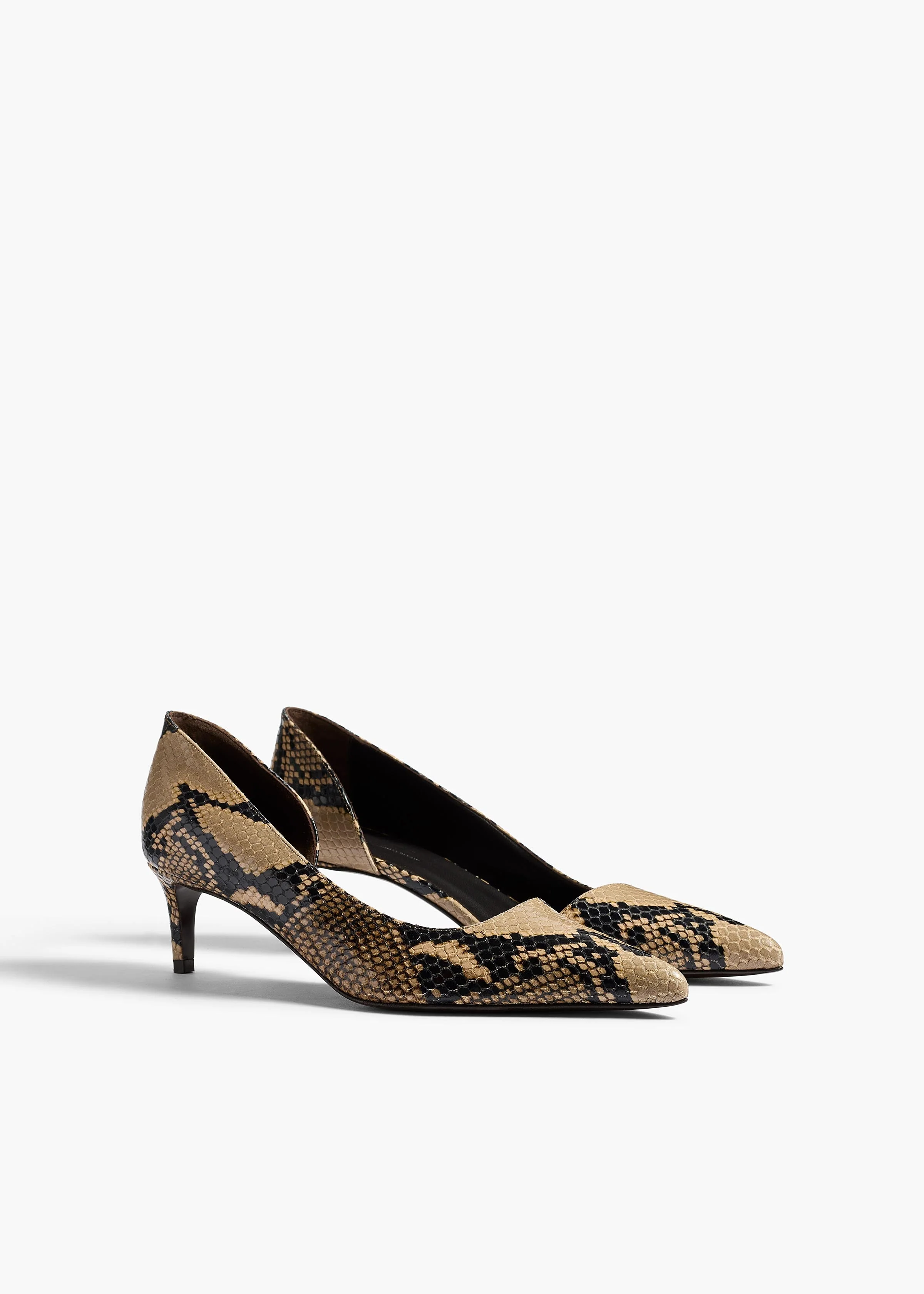 Khaite - Jett D'Orsay Low Pump in Python - Embossed Taupe - Image 2