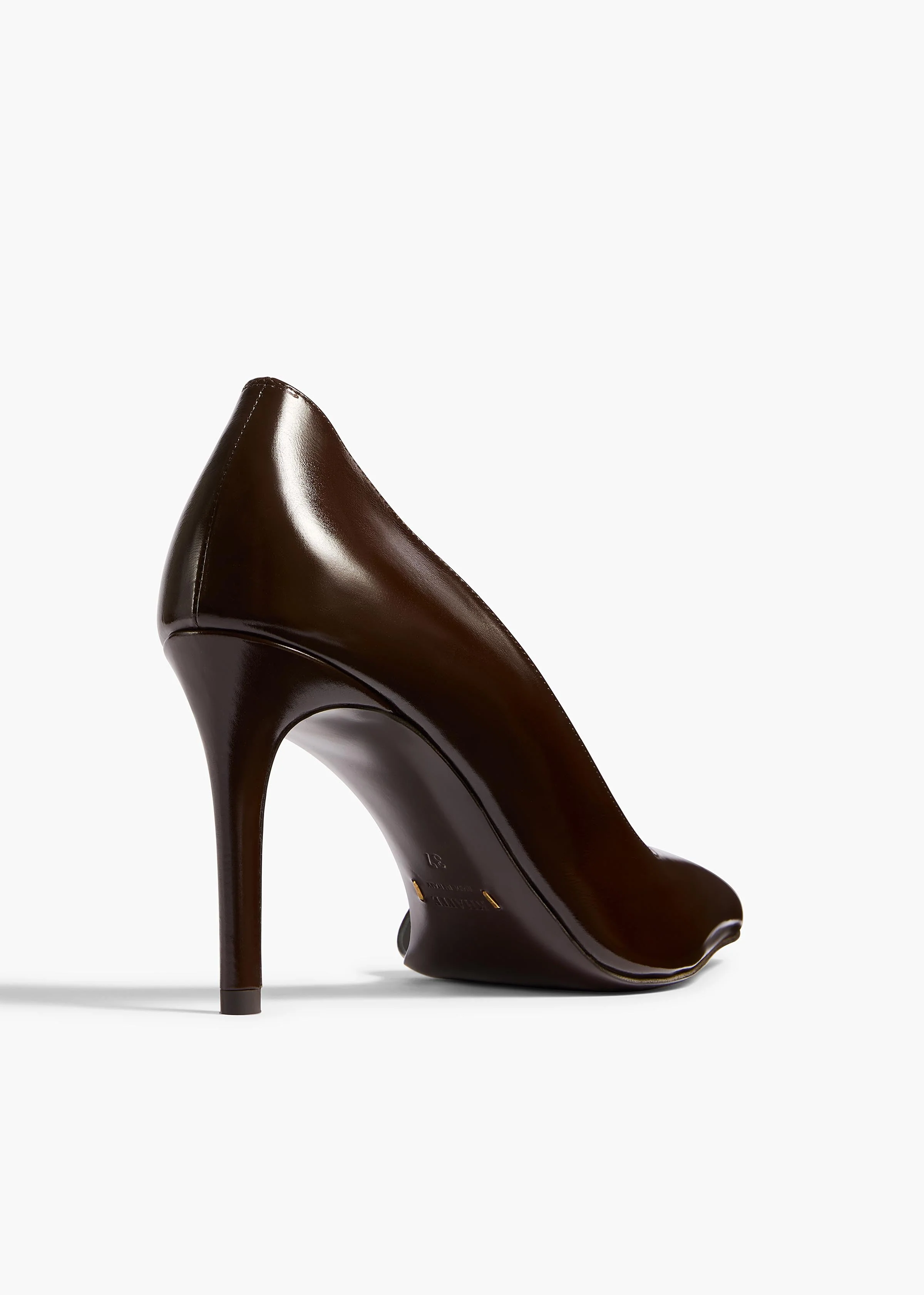 Khaite - Jett D'Orsay Pump in Cacao Glazed Leather - Image 4
