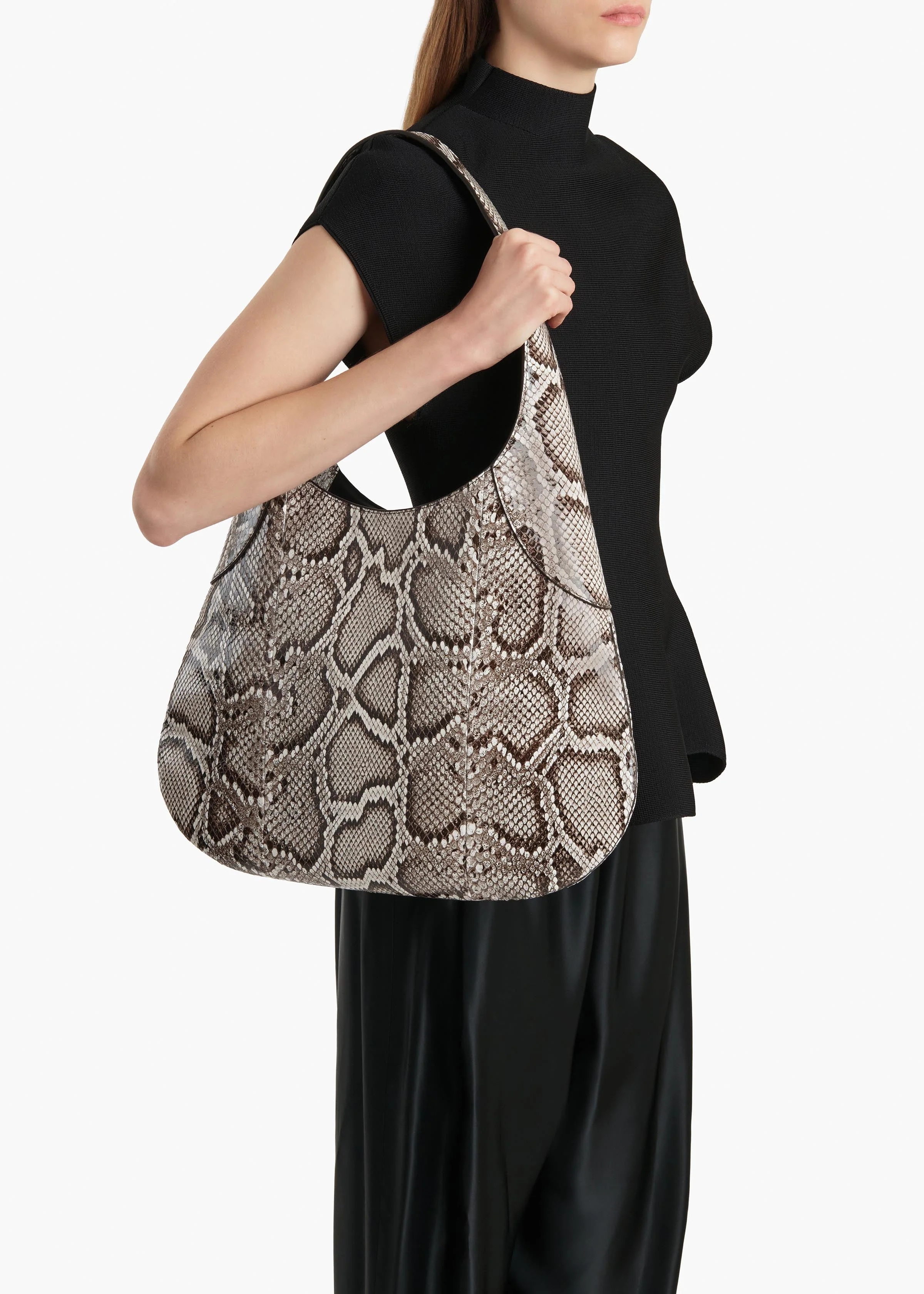 Khaite - Large Joan Hobo in Natural Python - Image 5