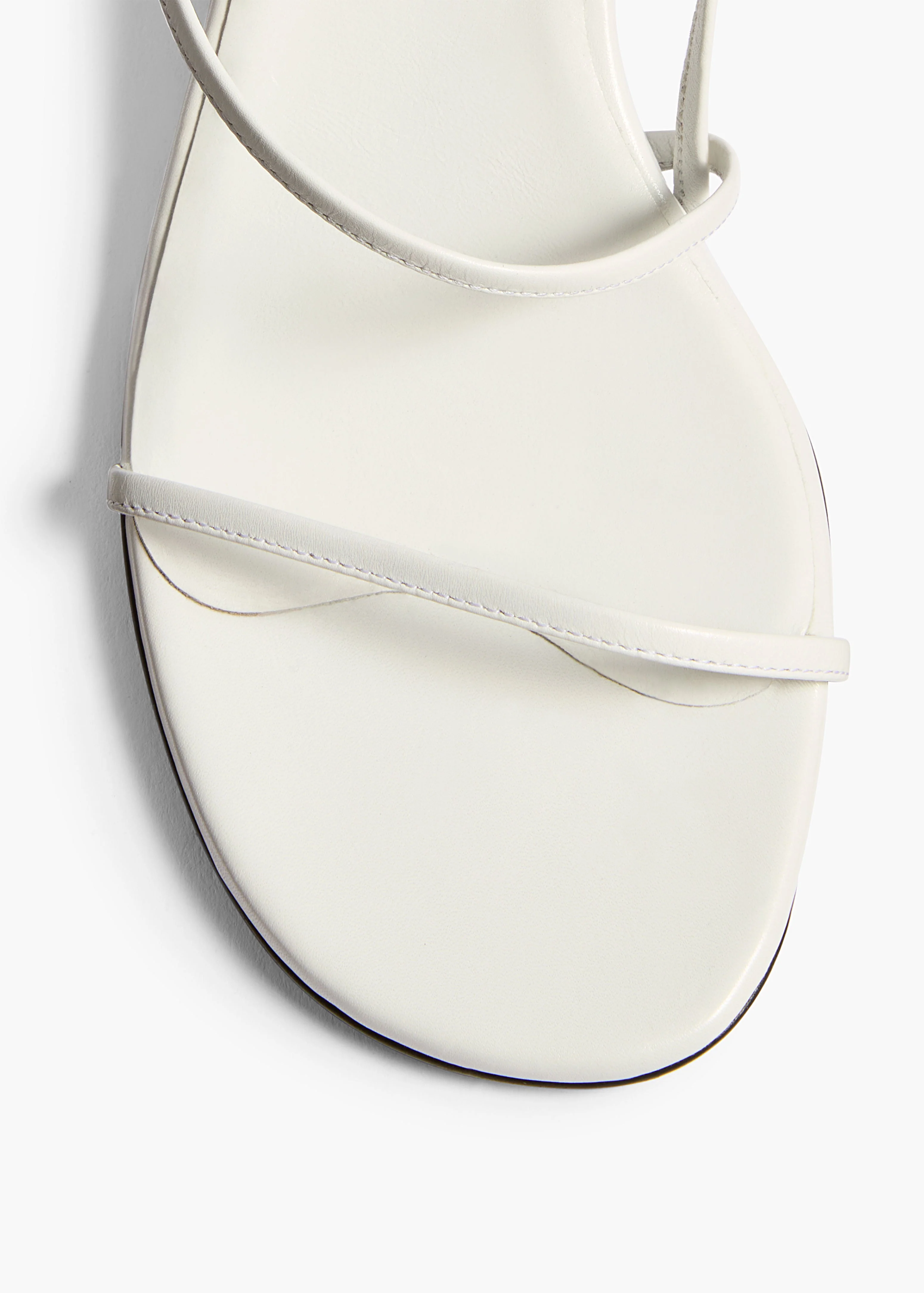 Khaite - Loop Kitten Heel Sandal in Chalk Leather - Image 3