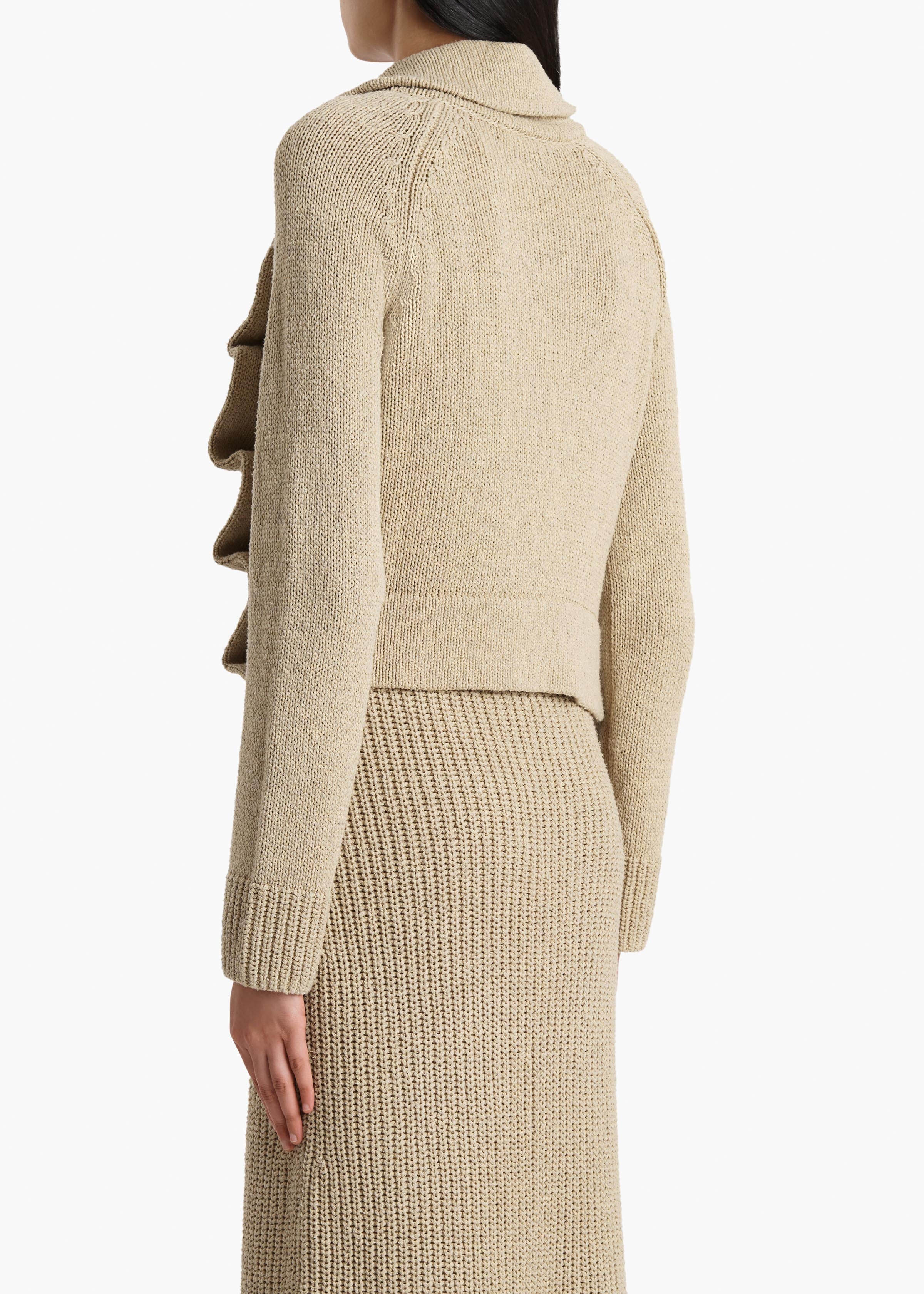 Khaite - Lorrai Cardigan in Beige - Image 4