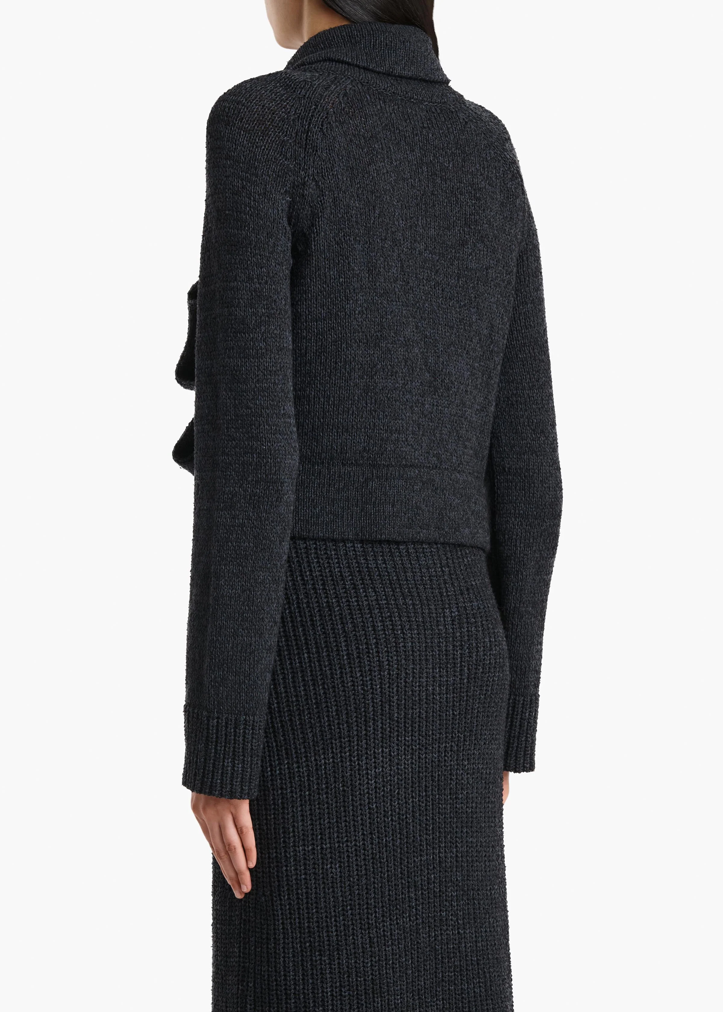 Khaite - Lorrai Cardigan in Black - Image 4