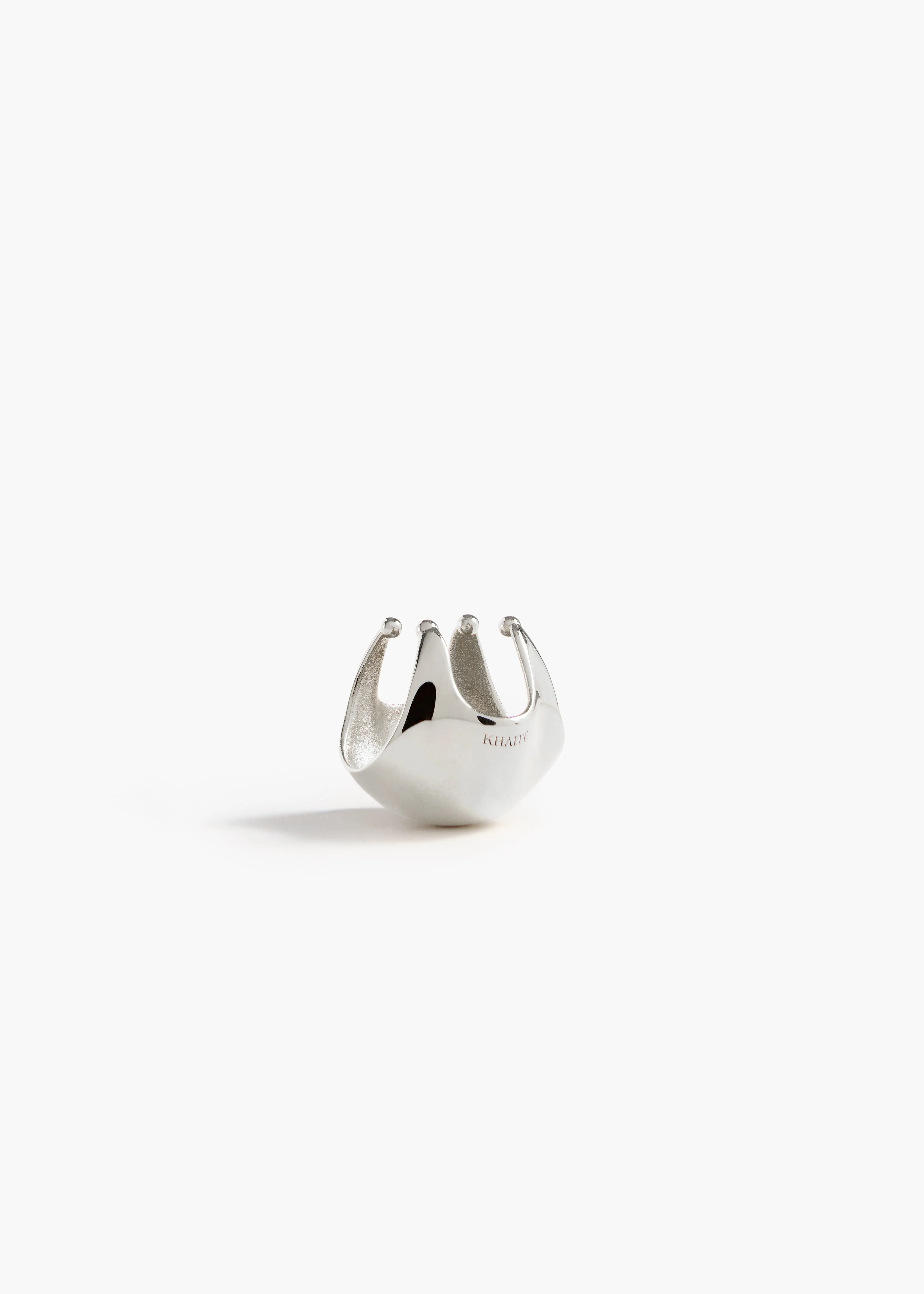 Khaite - Lotus Ear Cuff in Silver - Image 2