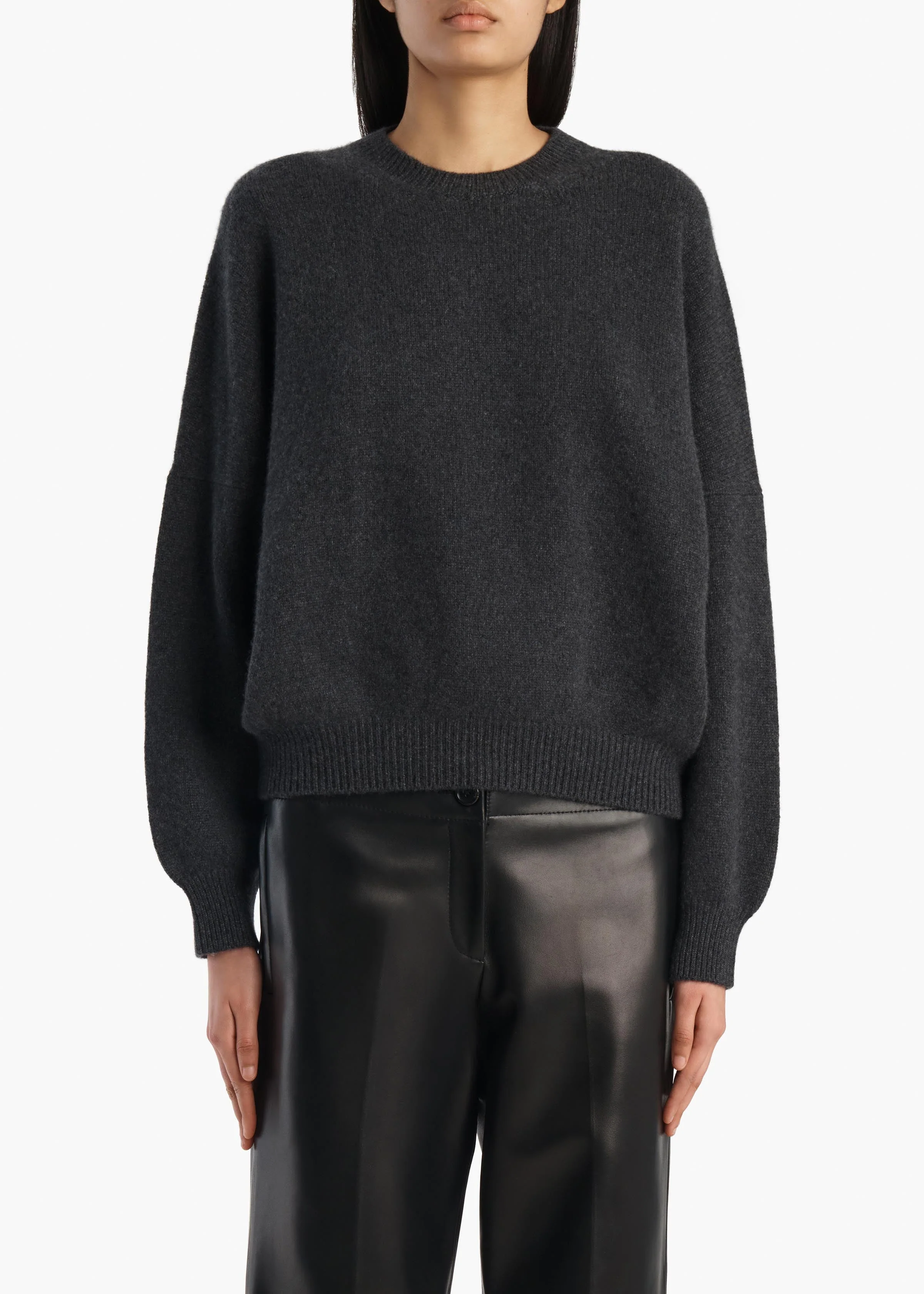 Khaite - Margaux Sweater in Charcoal - Image 3