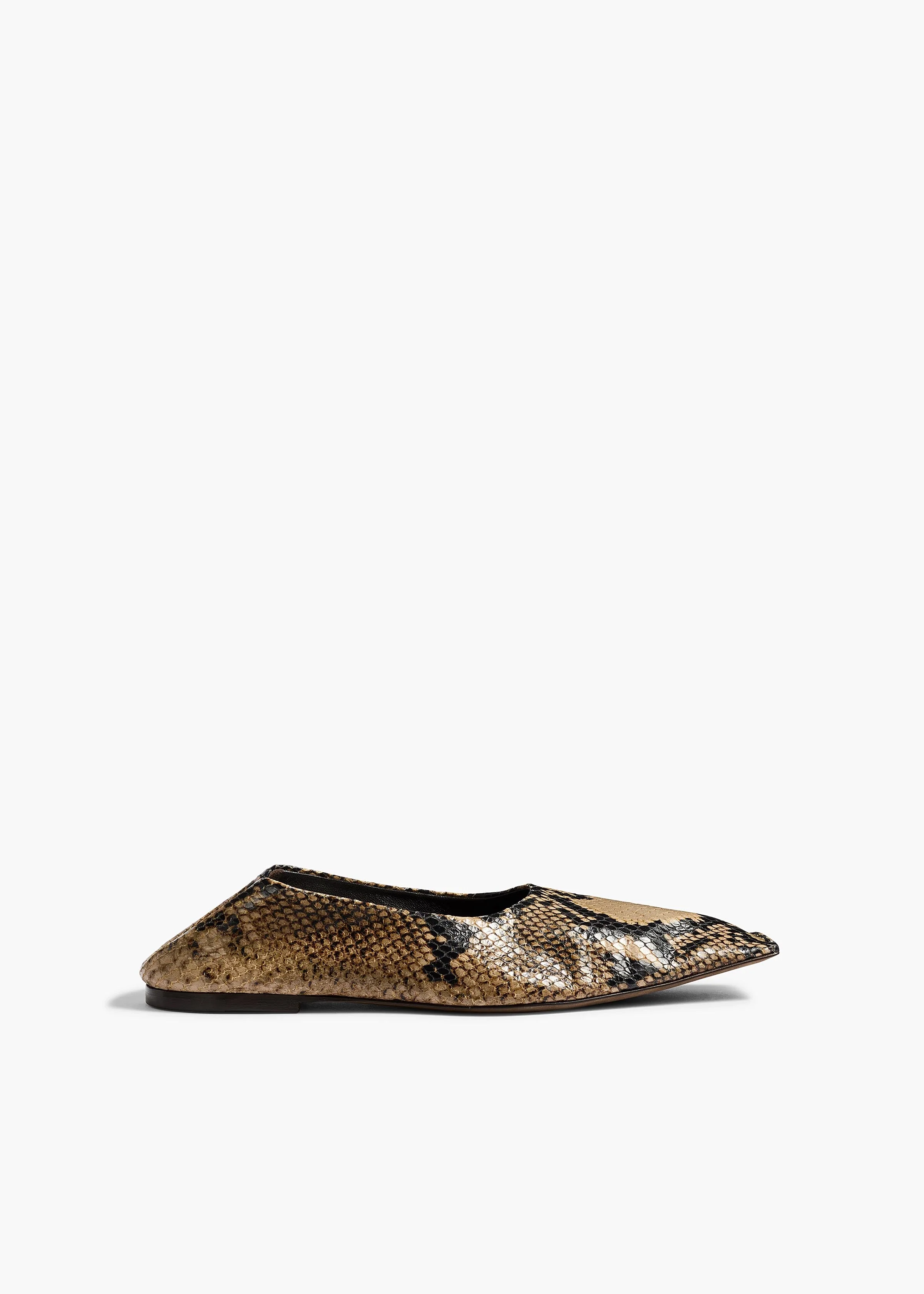 Khaite - Marlene Ballerina in Python - Embossed Taupe - Image 3
