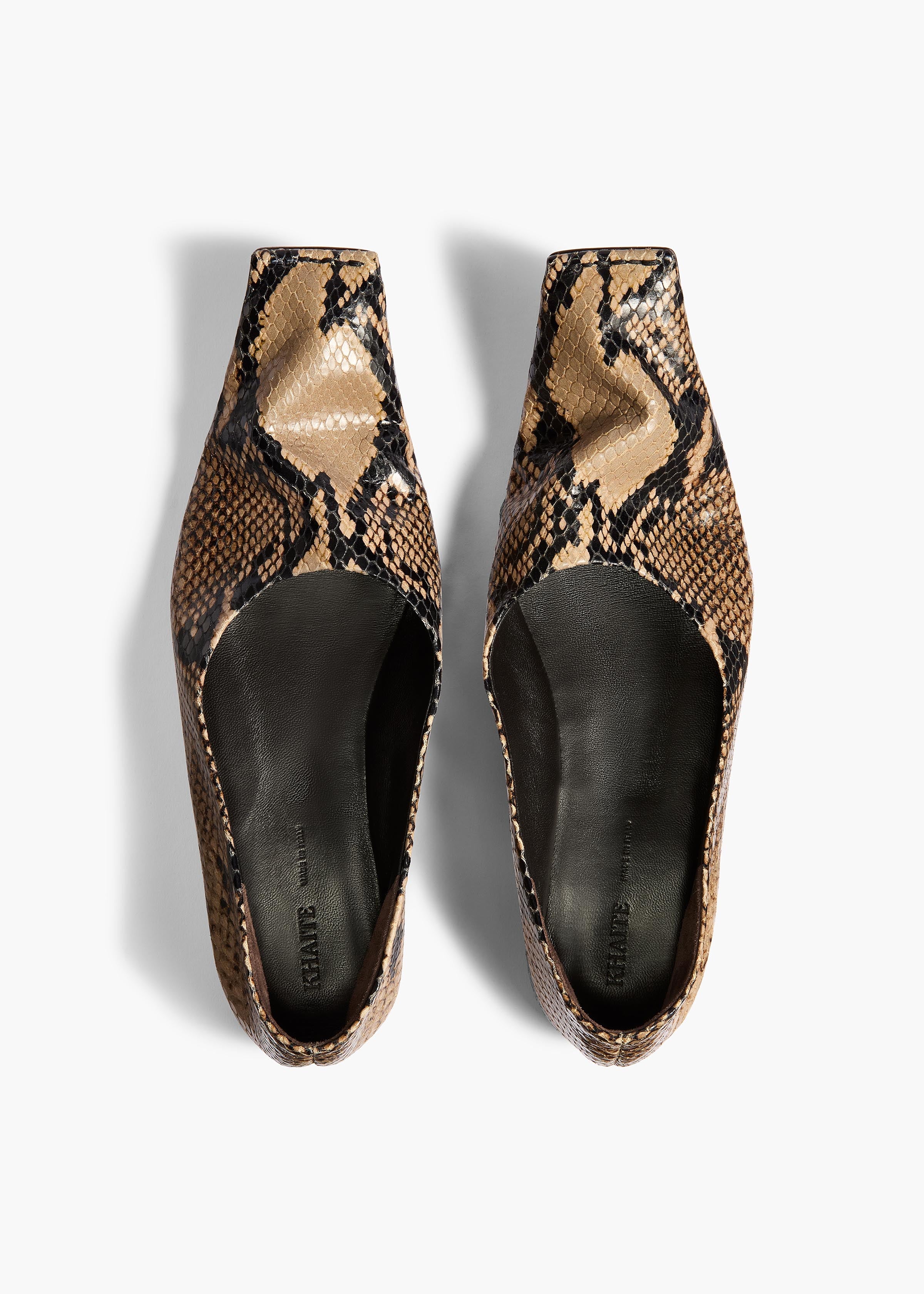 Khaite - Marlene Ballerina in Python - Embossed Taupe - Image 6
