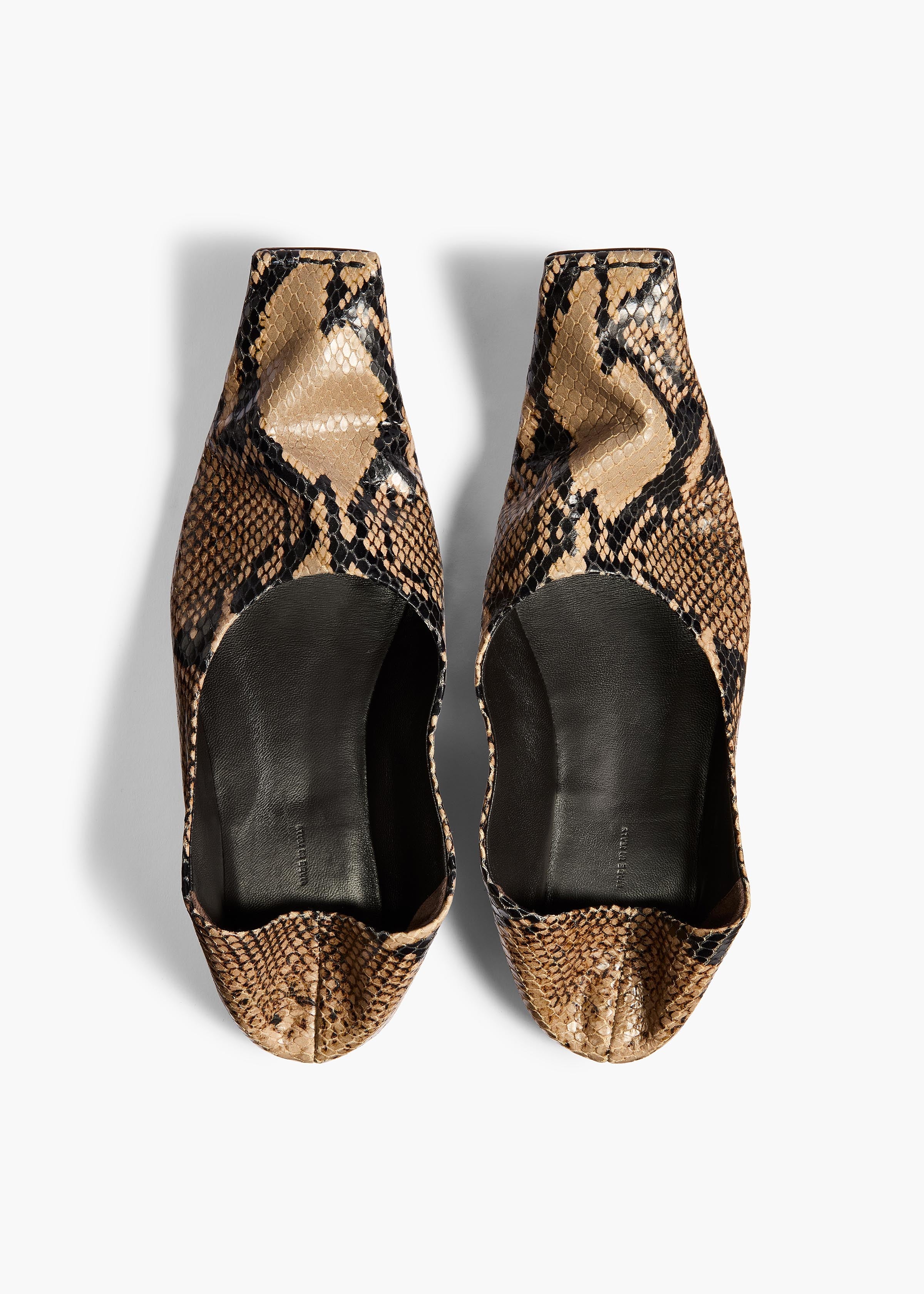 Khaite - Marlene Ballerina in Python - Embossed Taupe - Image 7