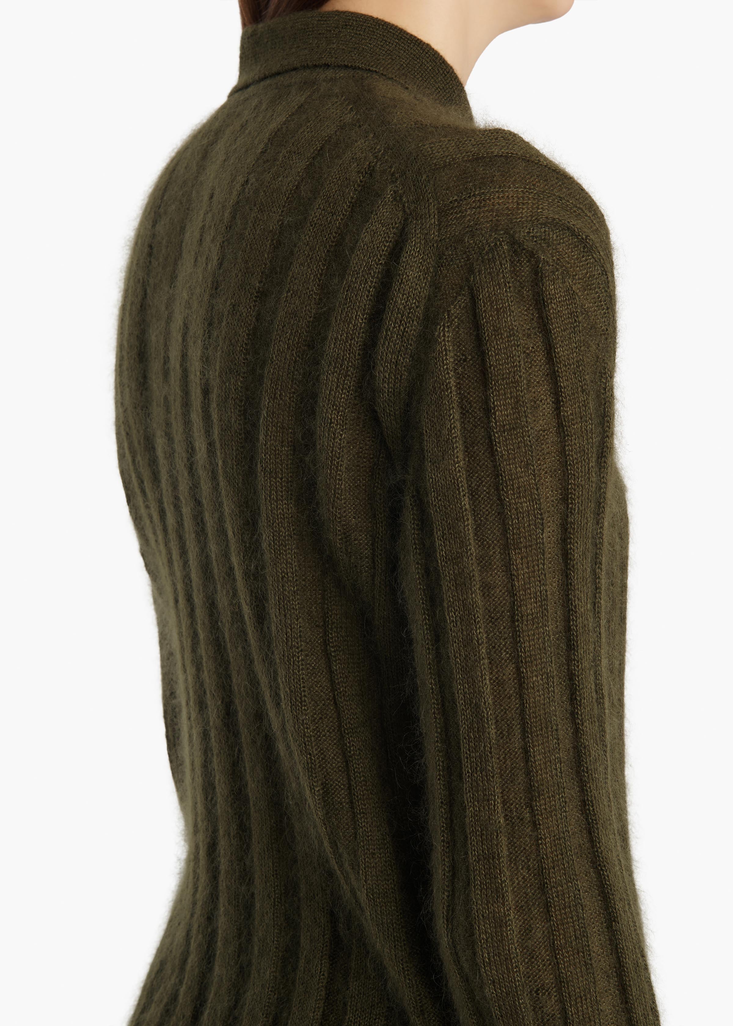 Khaite - Meadow Sweater in Dark Olive - Image 6