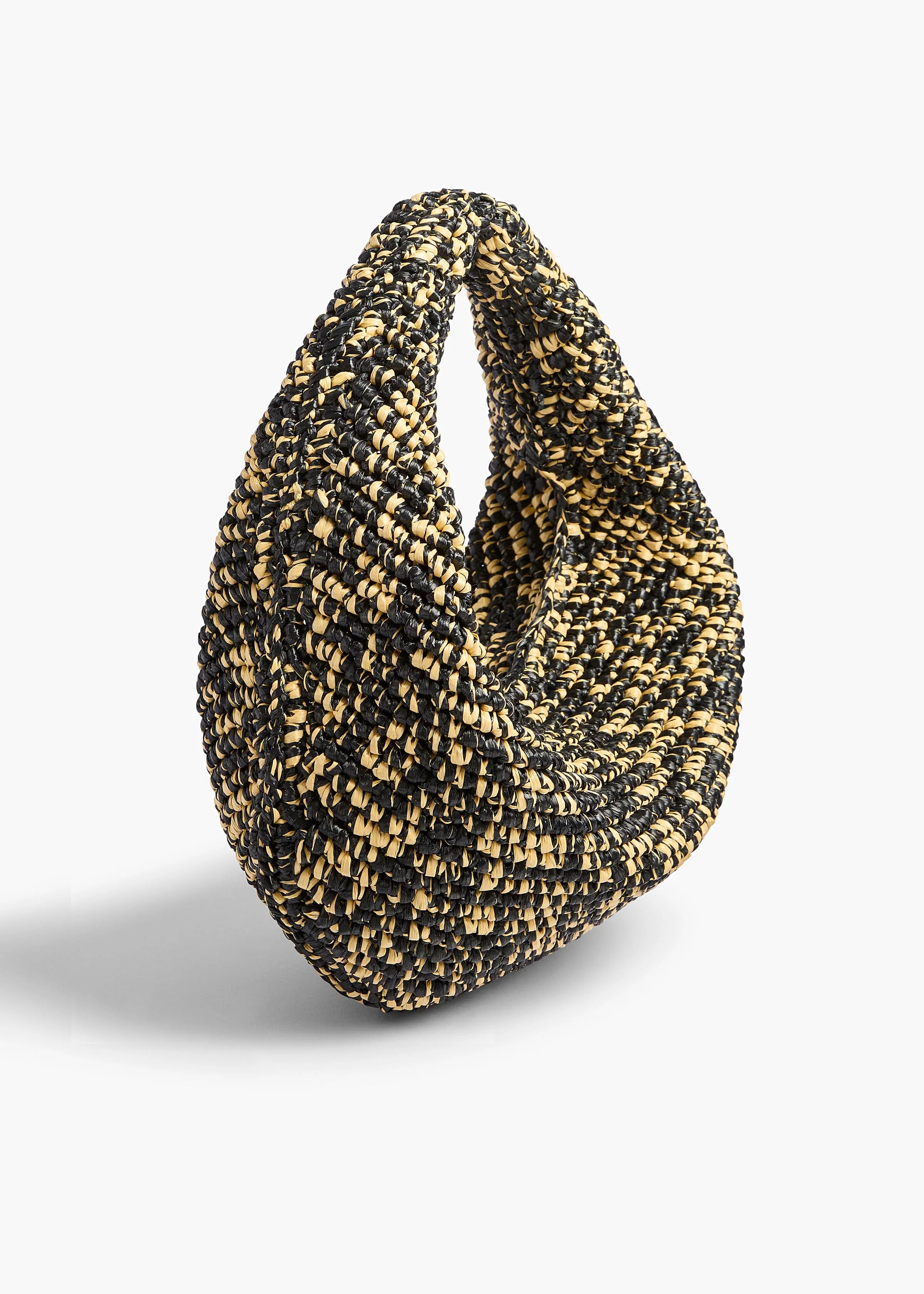 Khaite - Medium Olivia Hobo in Black and White Raffia - Image 2