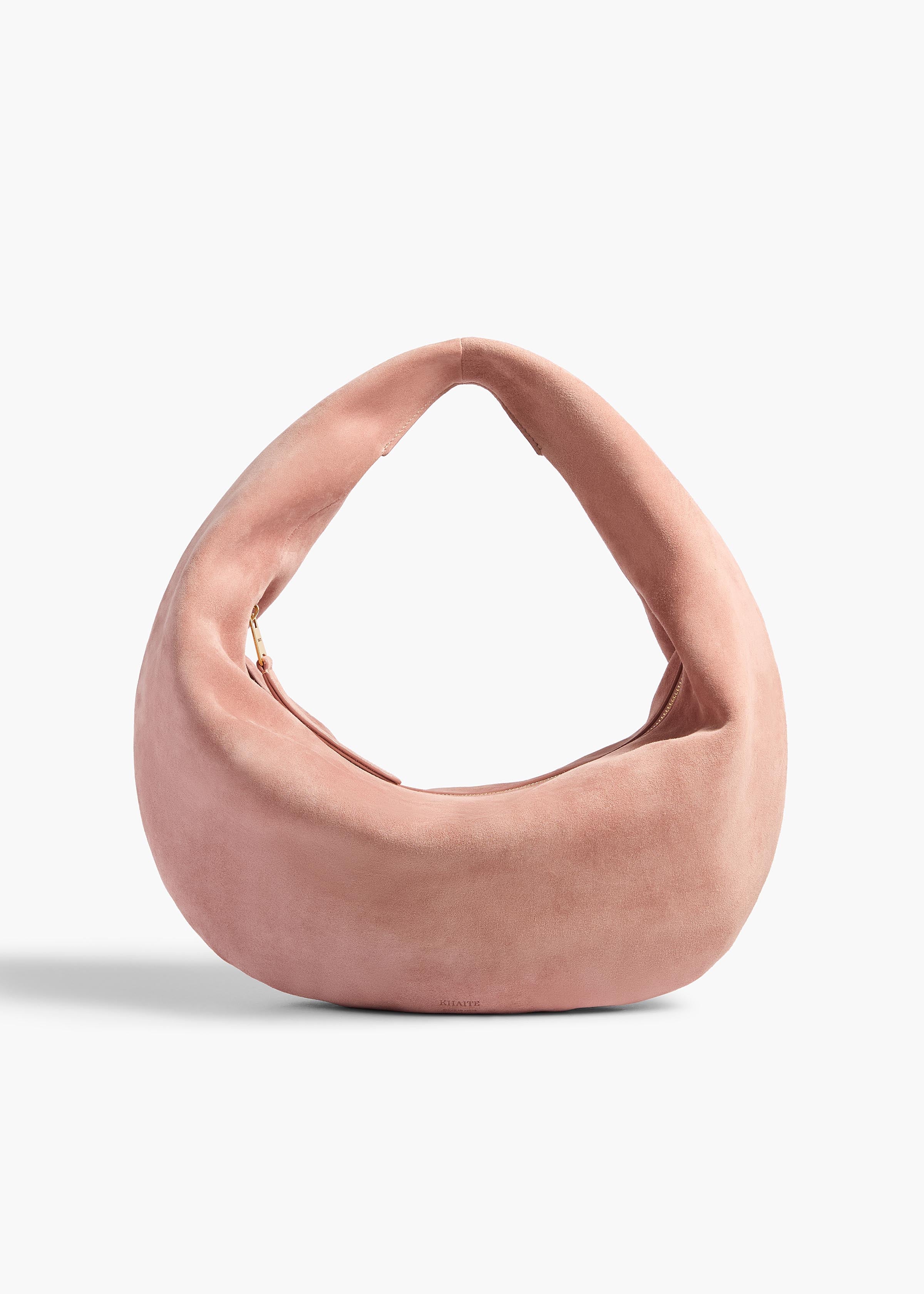 Khaite - Medium Olivia Hobo in Dusty Pink Suede