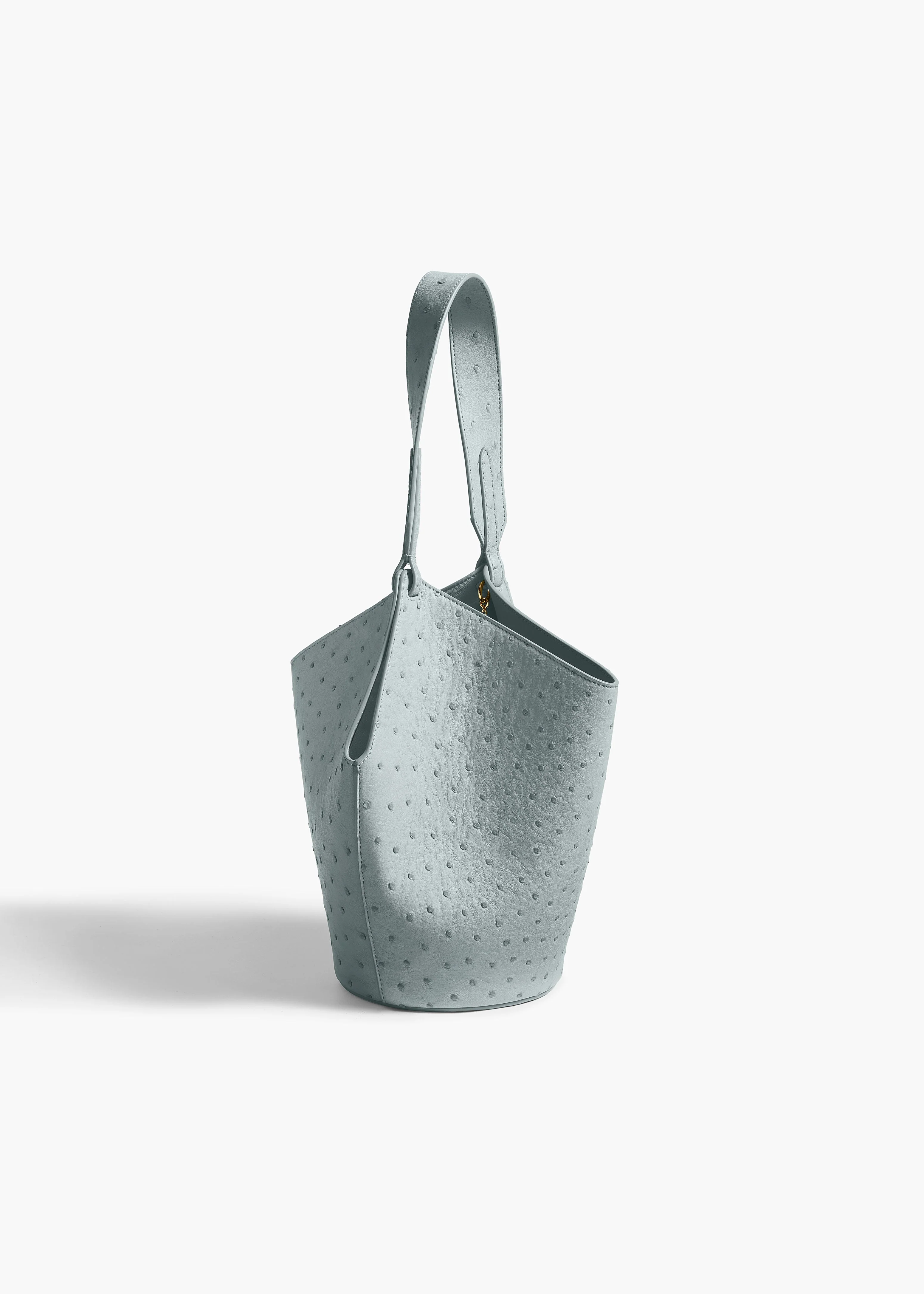 Khaite - Mini Lotus Tote in Frost Ostrich - Image 2