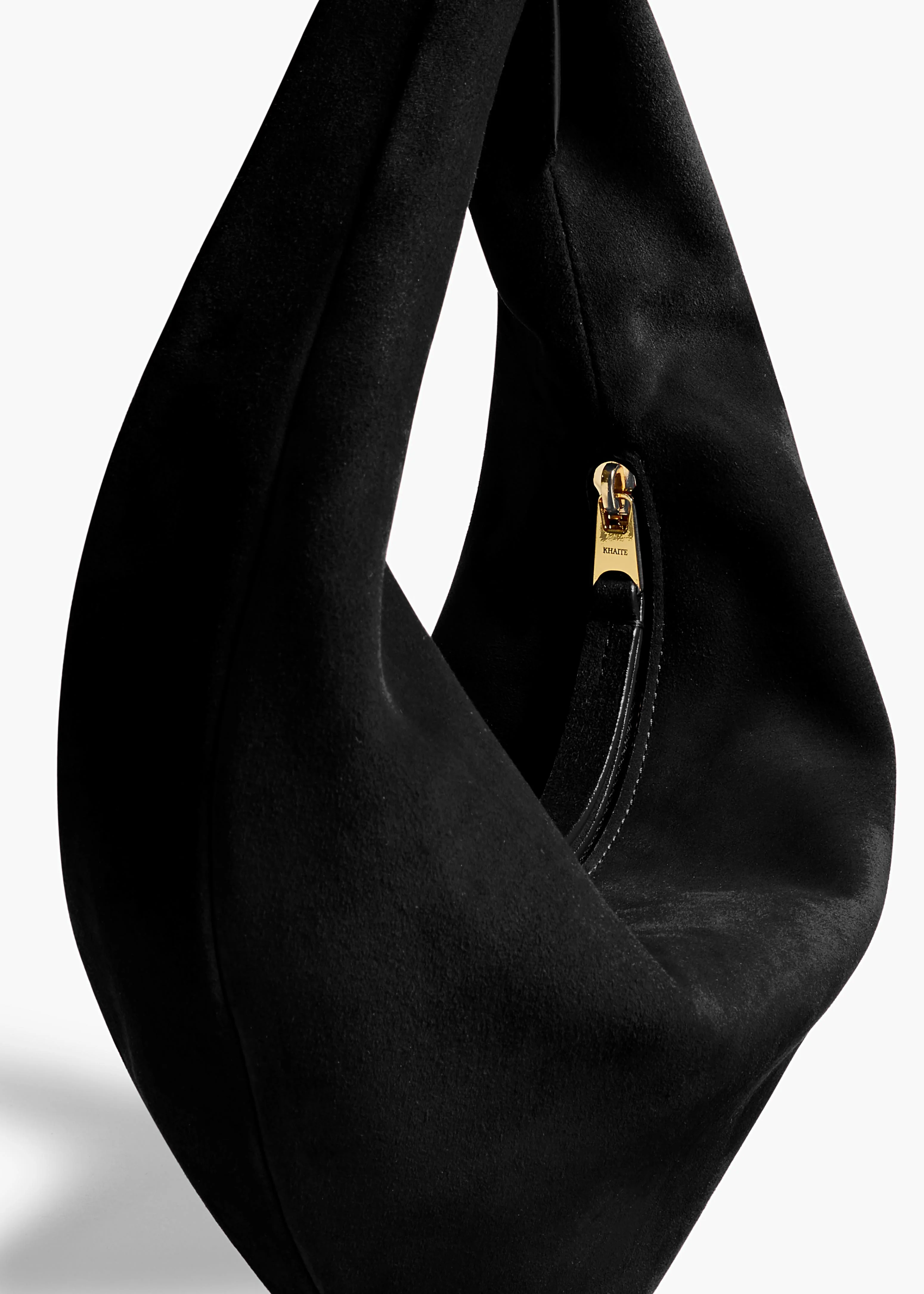 Khaite - Mini Olivia Hobo in Black Suede - Image 4