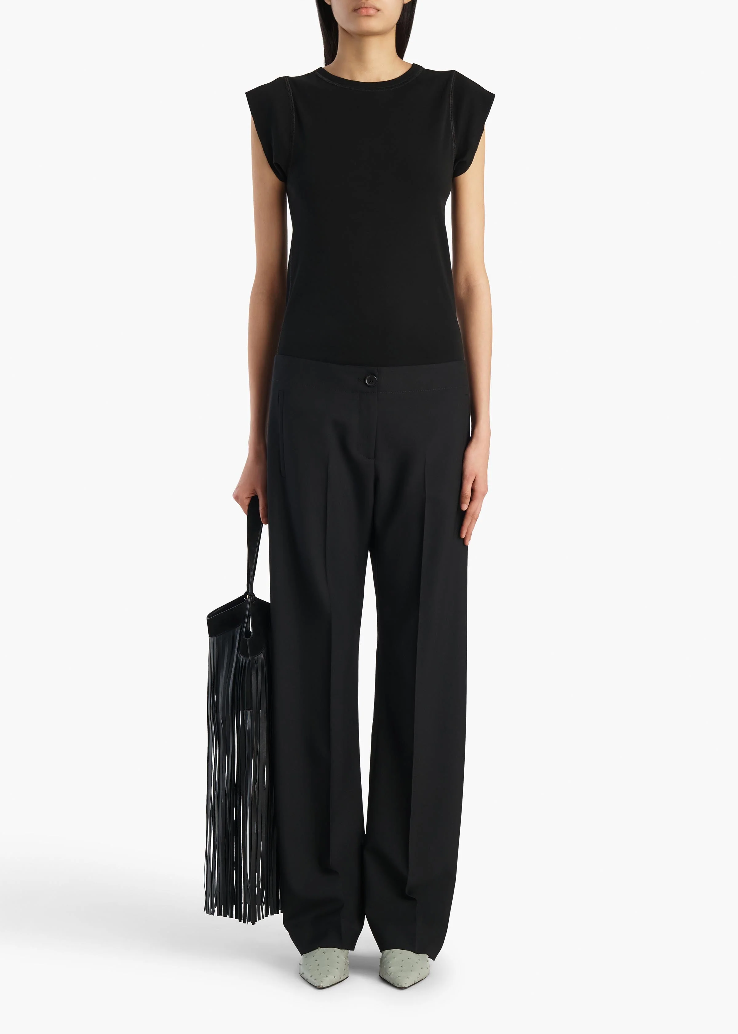 Khaite - Mita Pant in Black Wool - Image 2